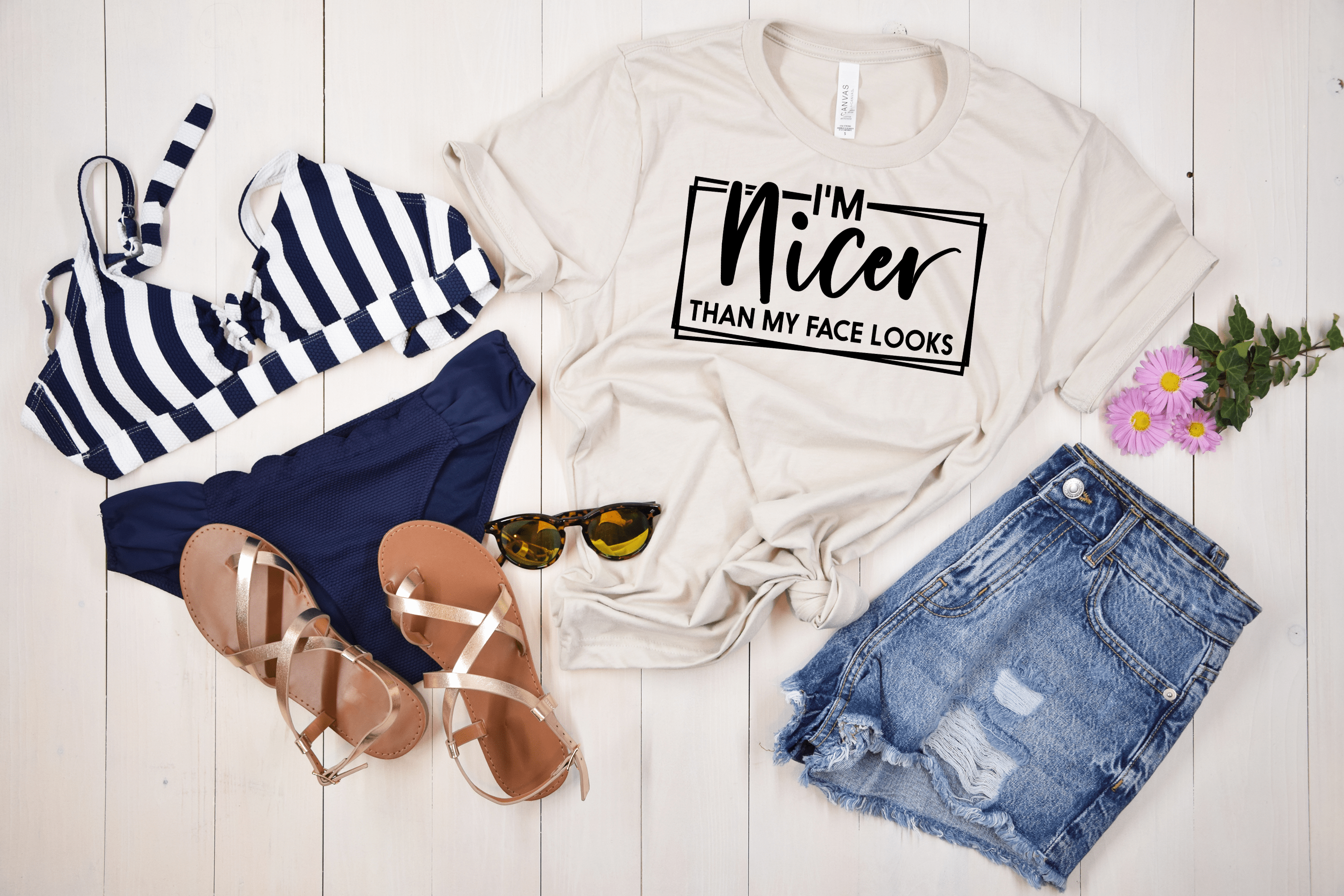 I'm Nicer Graphic T-Graphic T-Stay Foxy Boutique, Florissant, Missouri