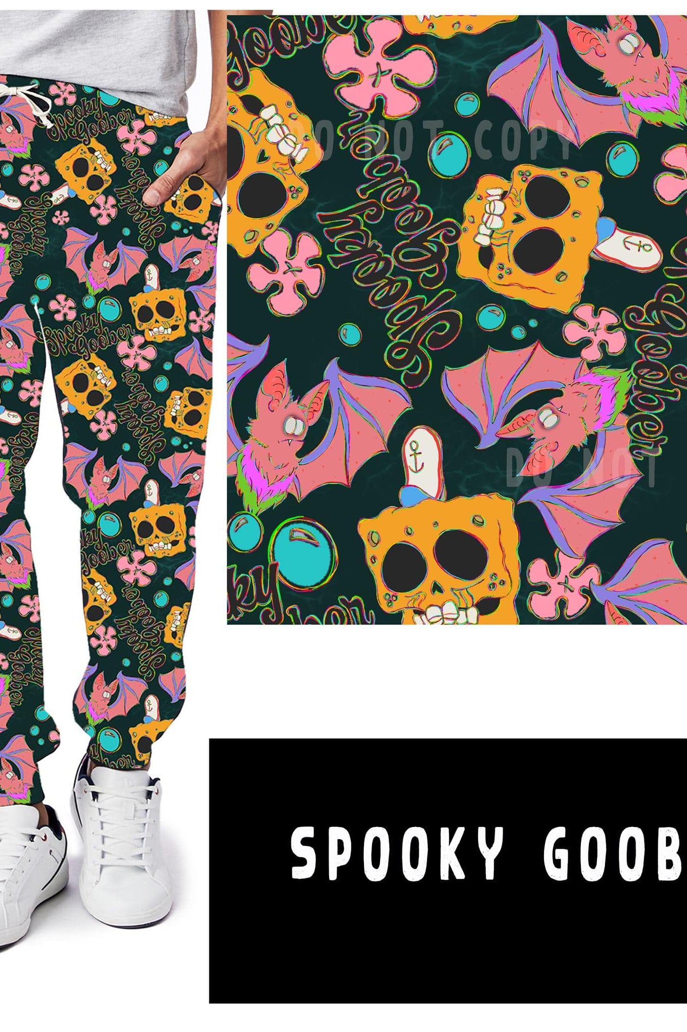 NOSTALGIC WEIRDOS RUN-SPOOKY GOOBER LEGGINGS/JOGGERS-Stay Foxy Boutique, Florissant, Missouri