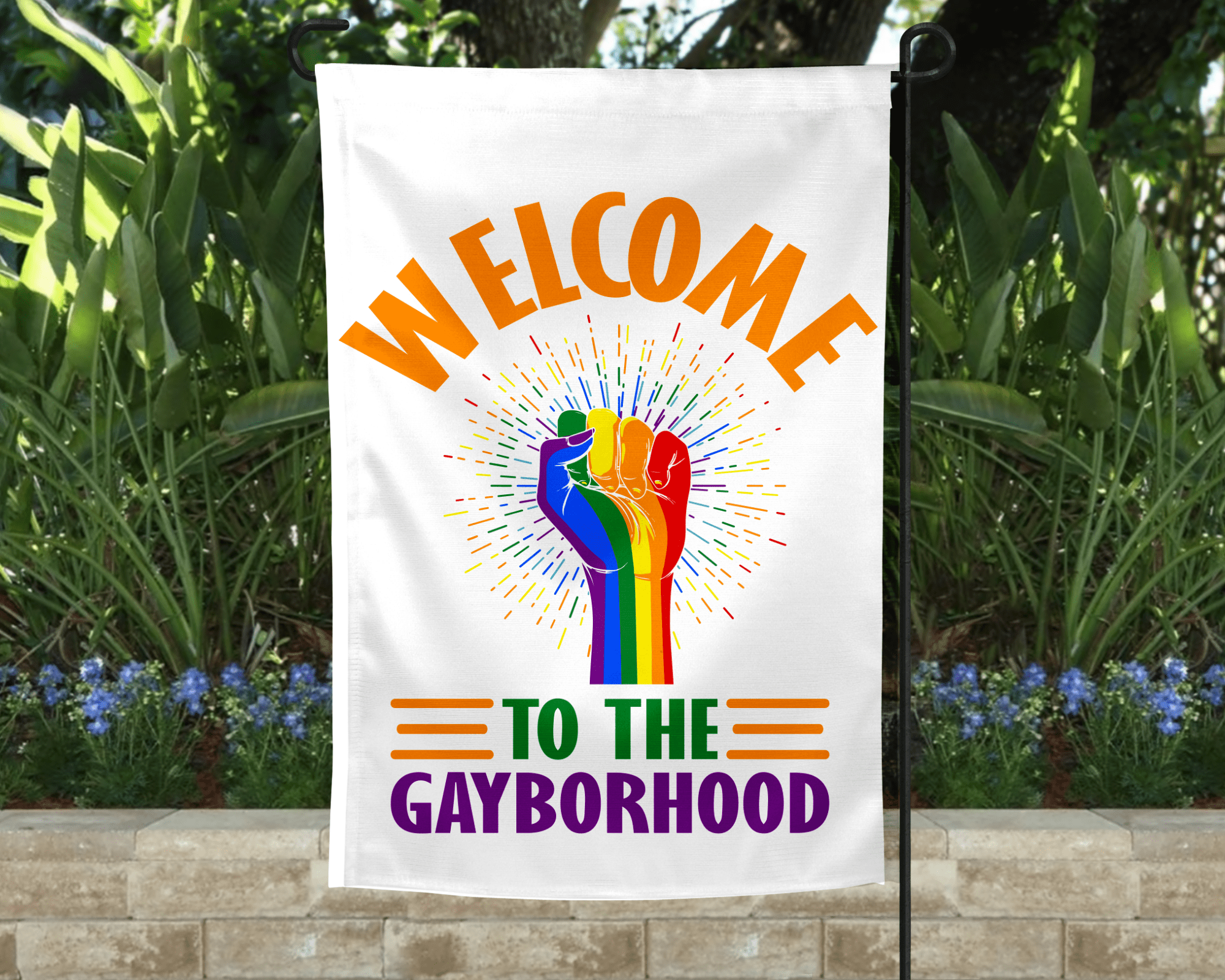 Welcome Garden Flag-Stay Foxy Boutique, Florissant, Missouri
