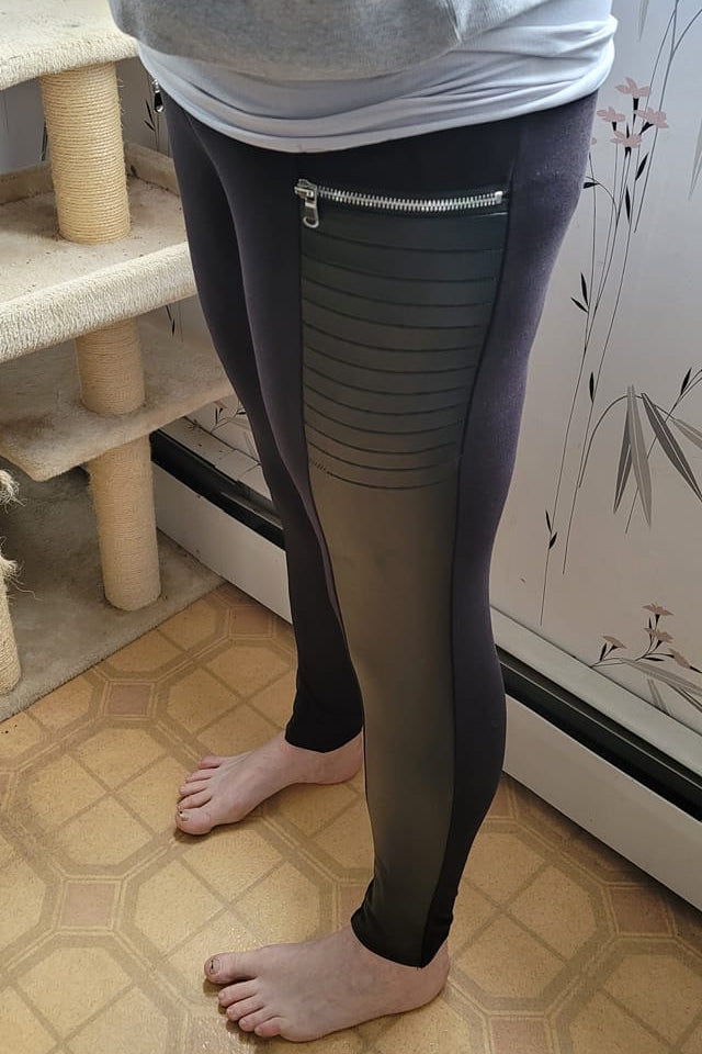 RIBBED FAUX LEATHER ZIPPER LEGGING-Stay Foxy Boutique, Florissant, Missouri