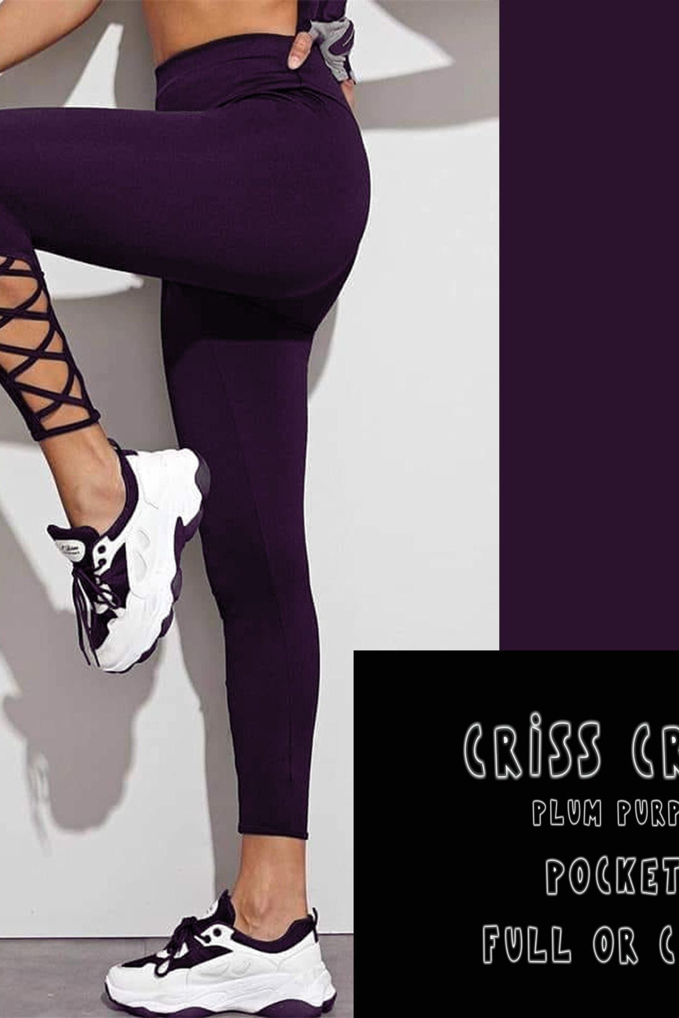 CRISS CROS RUN- PLUM PURPLE-Stay Foxy Boutique, Florissant, Missouri