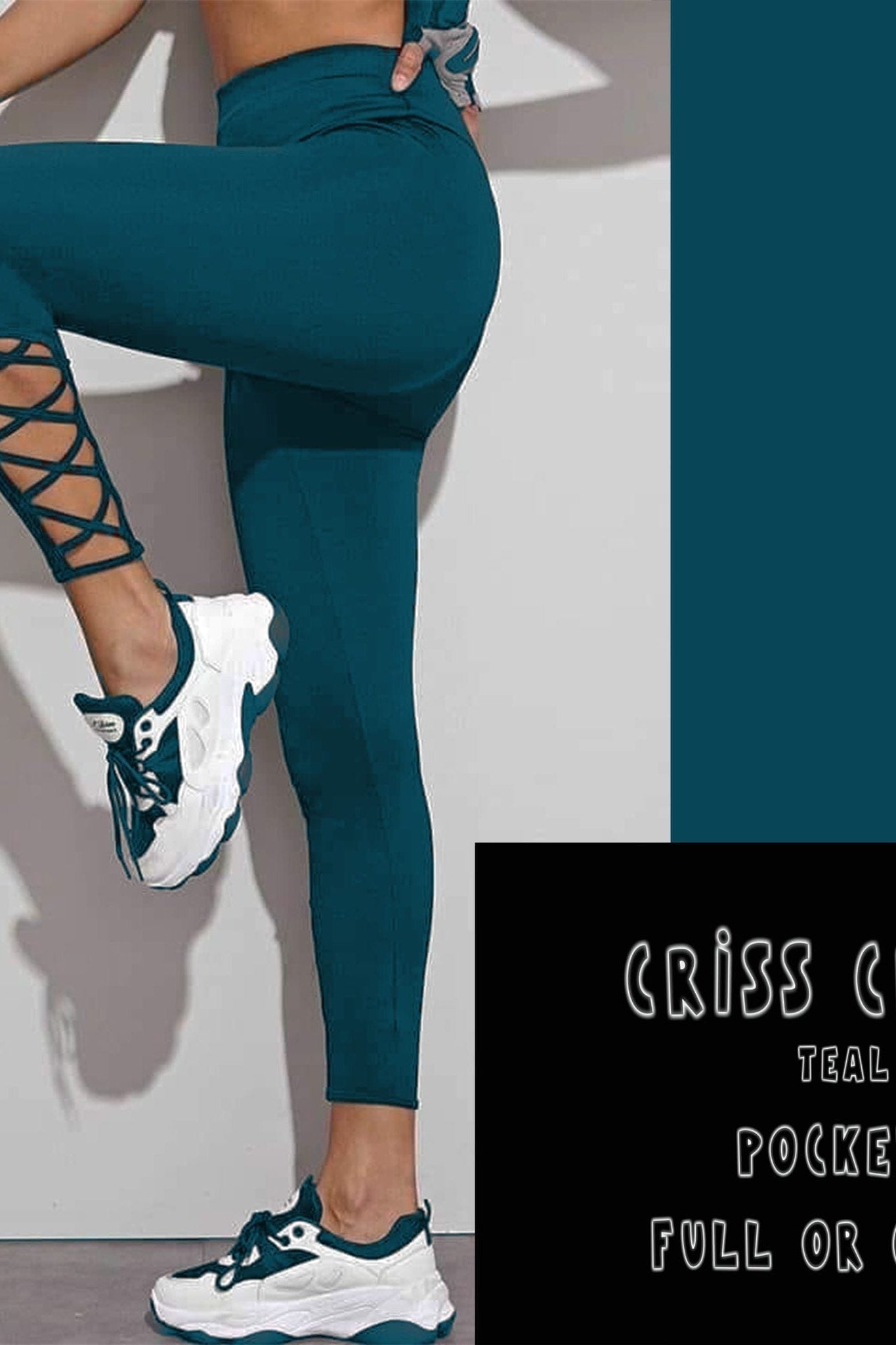 CRISS CROS RUN- TEAL-Stay Foxy Boutique, Florissant, Missouri