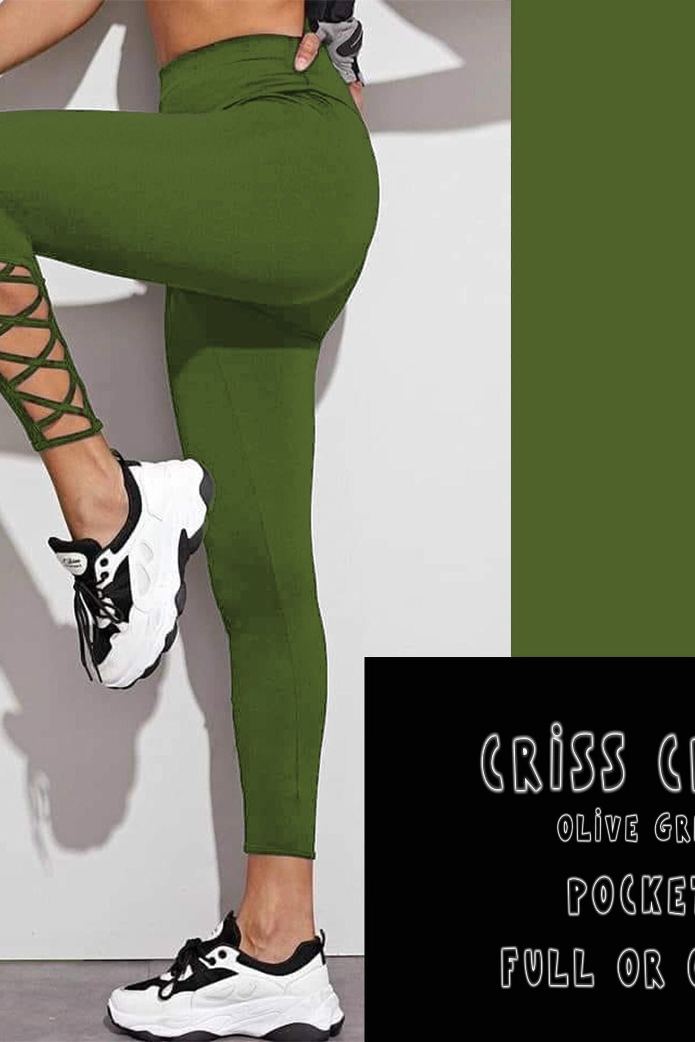 CRISS CROS RUN- OLIVE GREEN-Stay Foxy Boutique, Florissant, Missouri