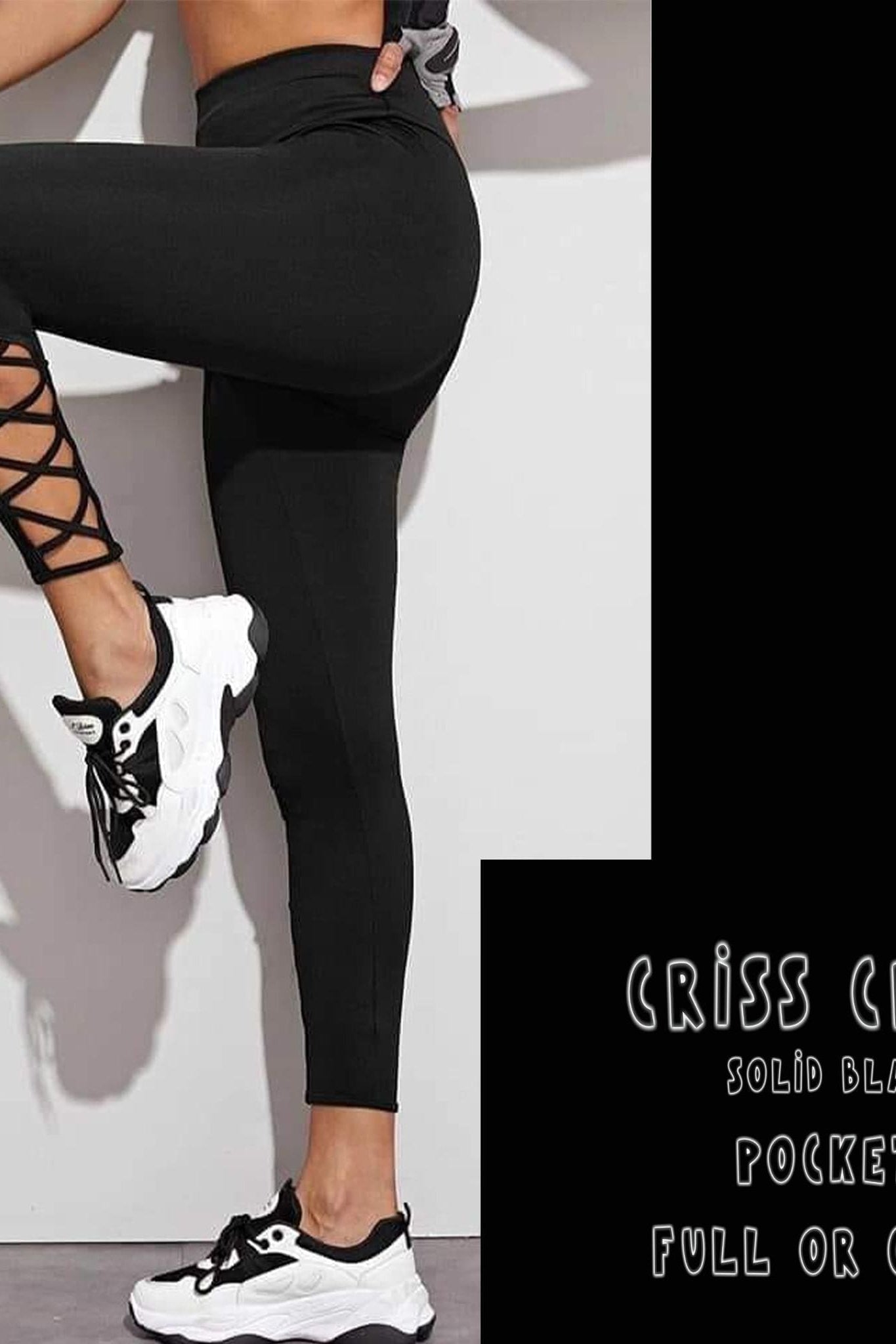 CRISS CROS RUN- SOLID BLACK-Stay Foxy Boutique, Florissant, Missouri