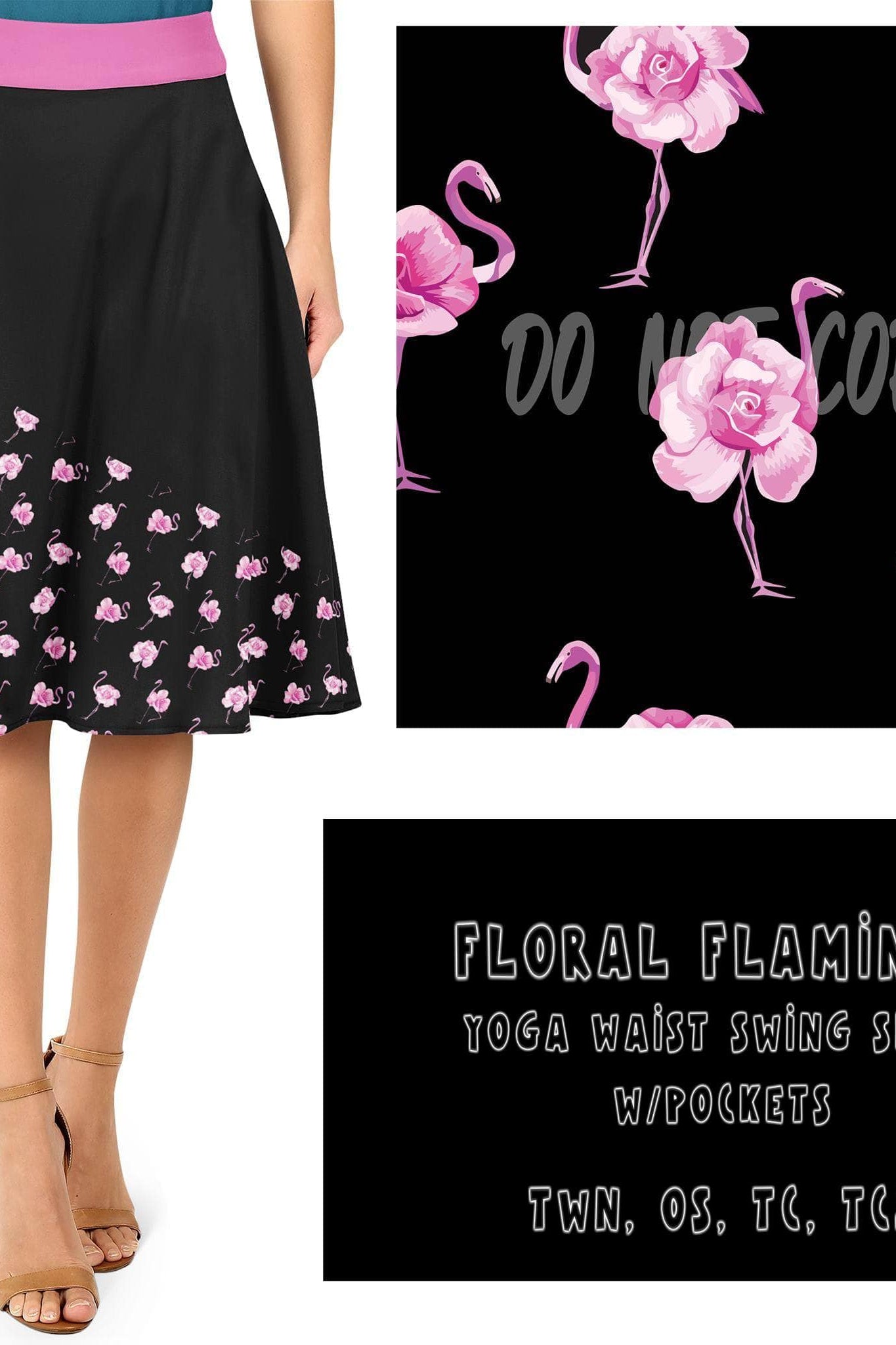SWING SKIRT RUN- FLORAL FLAMINGO-Stay Foxy Boutique, Florissant, Missouri
