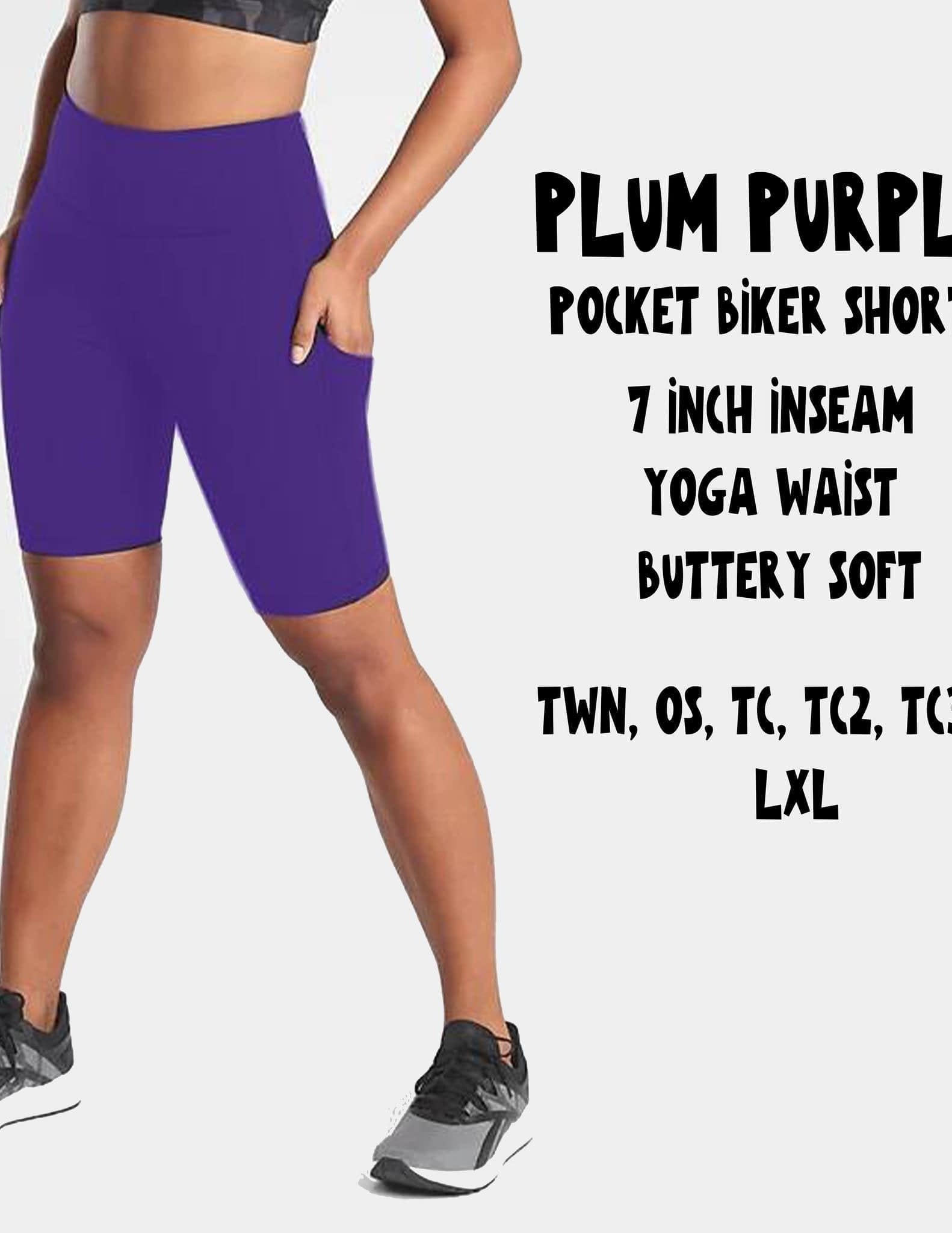 POCKET BIKER SHORTS-PLUM PURPLE-Stay Foxy Boutique, Florissant, Missouri