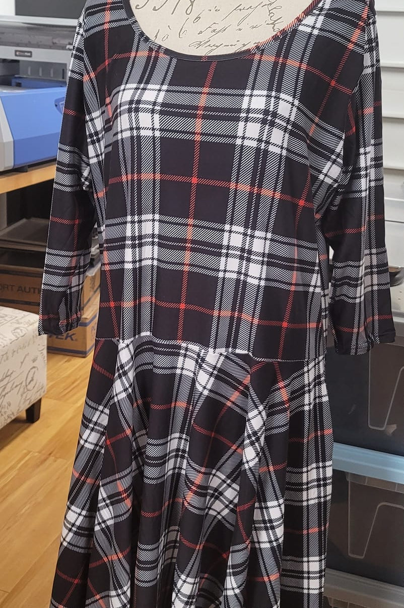 RITA SWING DRESS RUN-POINSETTIA-Stay Foxy Boutique, Florissant, Missouri