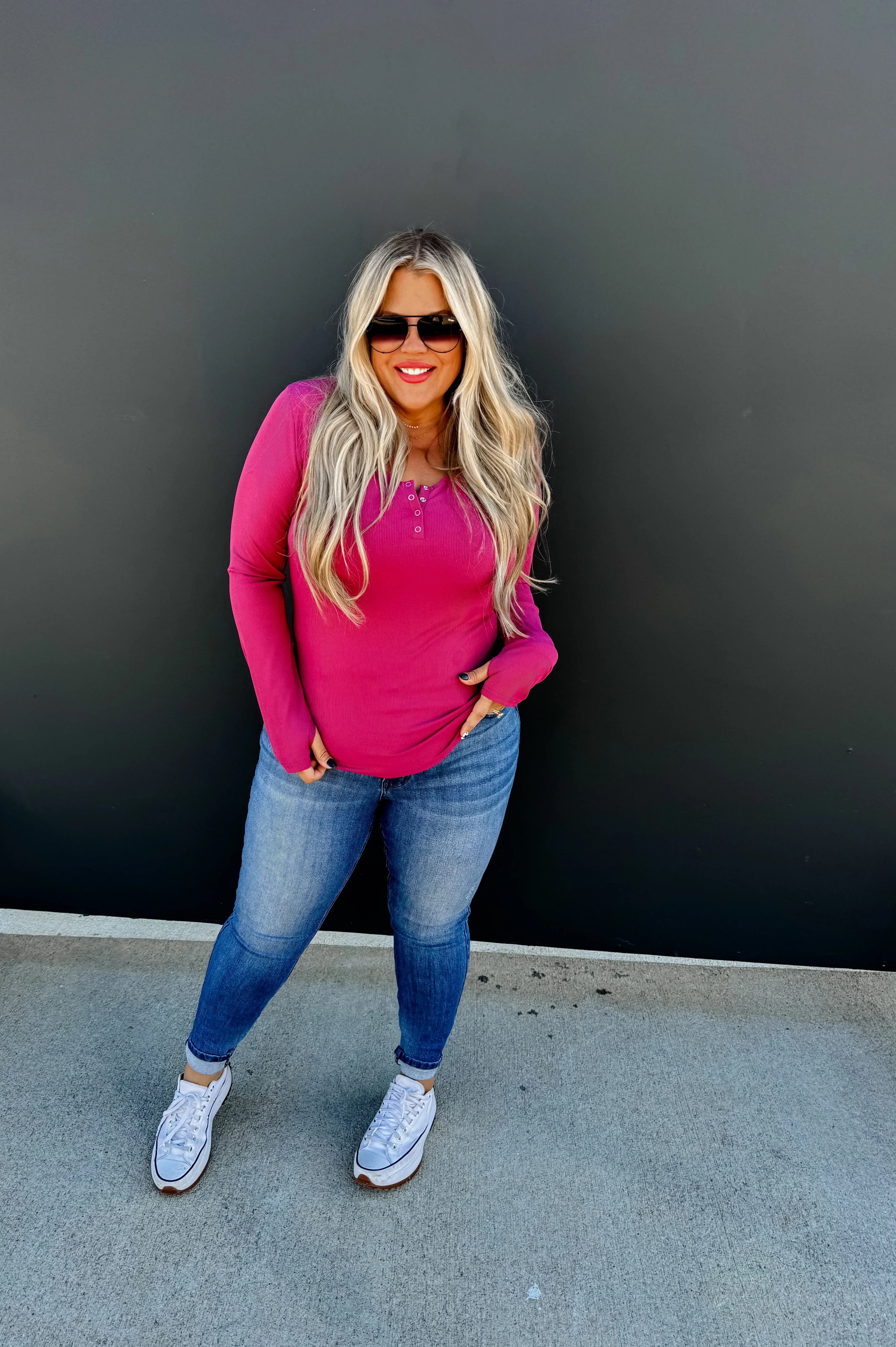PREORDER: Brooklyn Snap Henley in Five Colors-Womens-Stay Foxy Boutique, Florissant, Missouri