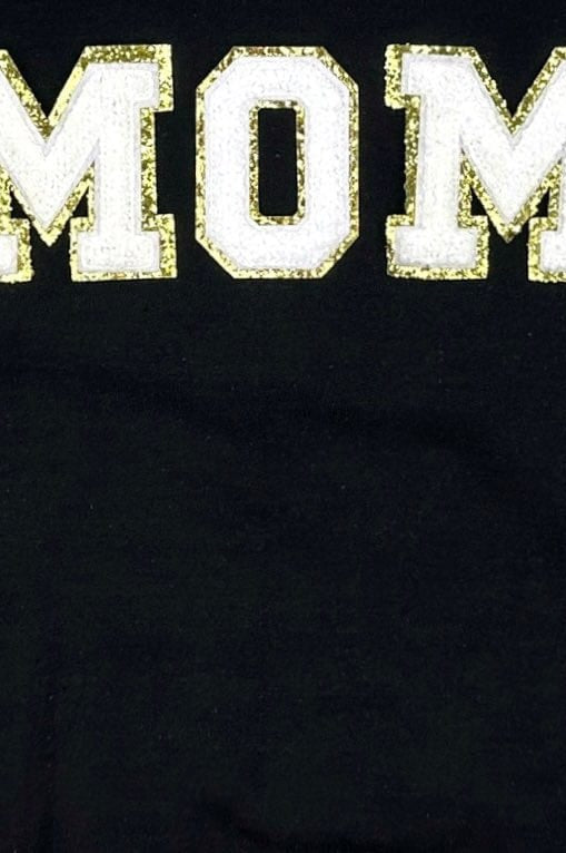 PREORDER: Baseball Mom Chenille Patch Sweatshirt-Womens-Stay Foxy Boutique, Florissant, Missouri