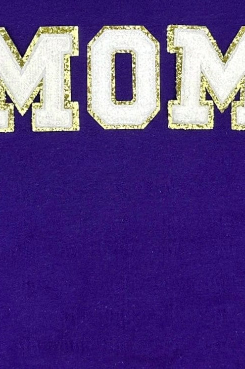 PREORDER: Baseball Mom Chenille Patch Sweatshirt-Womens-Stay Foxy Boutique, Florissant, Missouri