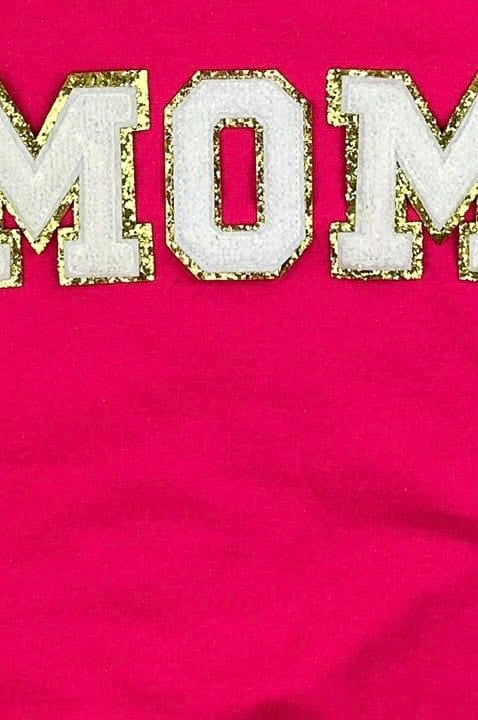PREORDER: Baseball Mom Chenille Patch Sweatshirt-Womens-Stay Foxy Boutique, Florissant, Missouri