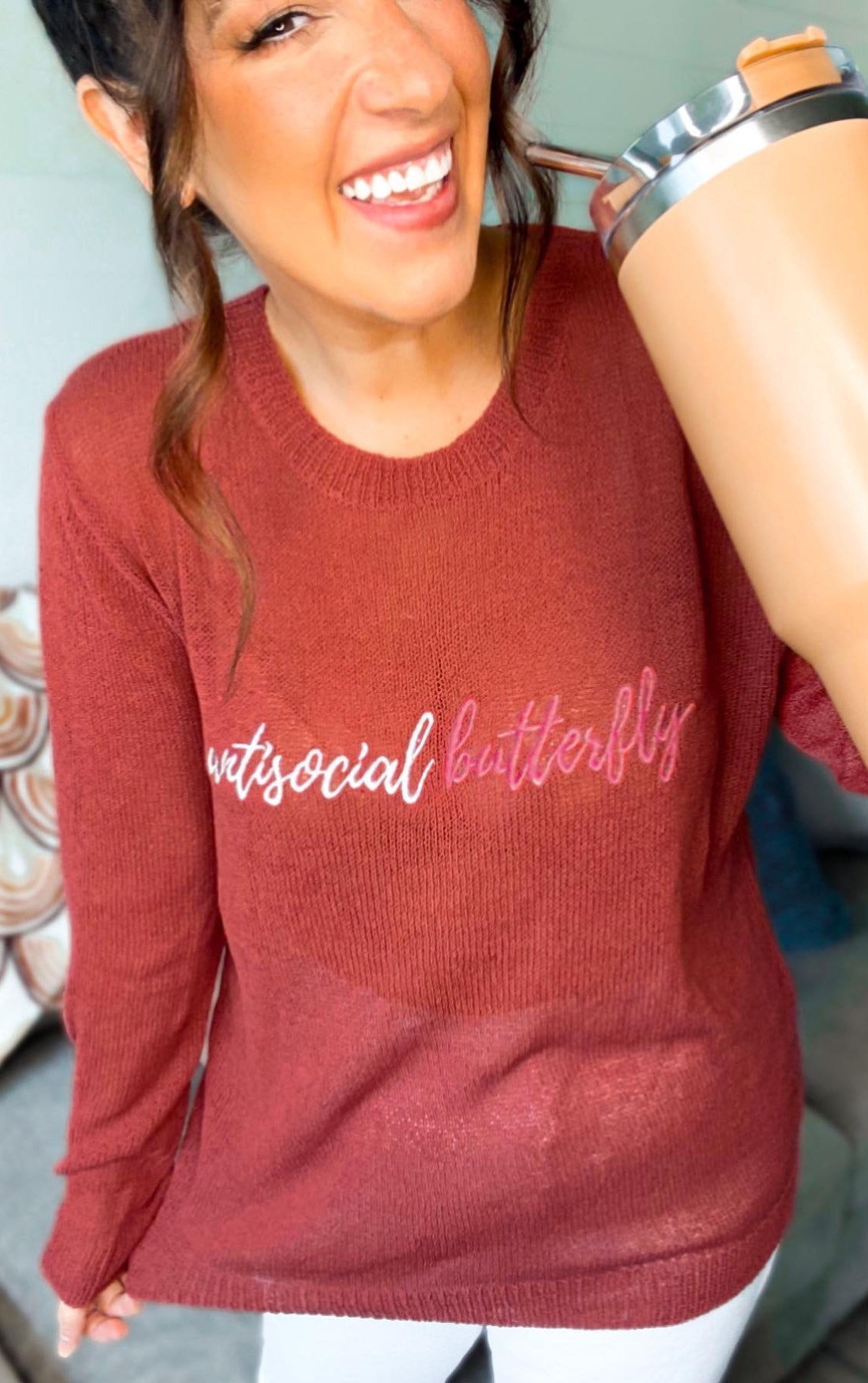 Antisocial Knitted Crewneck-Womens-Stay Foxy Boutique, Florissant, Missouri