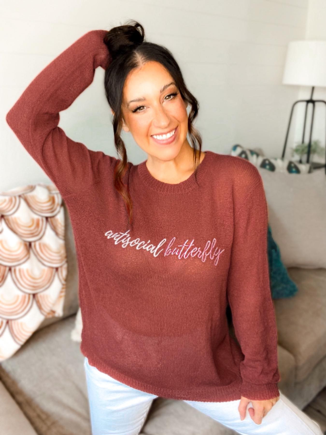 Antisocial Knitted Crewneck-Womens-Stay Foxy Boutique, Florissant, Missouri