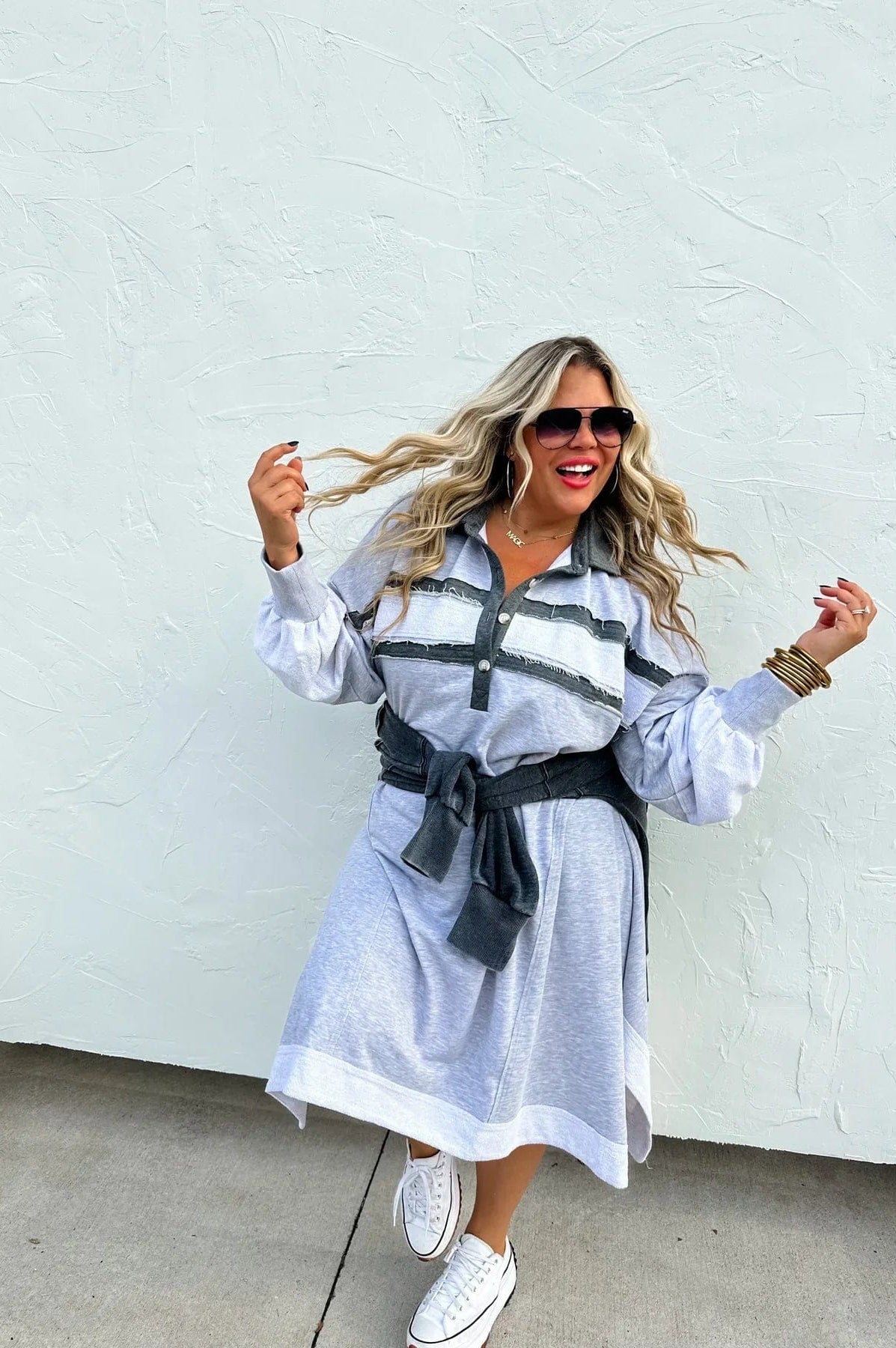 PREORDER: Varsity Jersey Dress in Two Colors-Womens-Stay Foxy Boutique, Florissant, Missouri