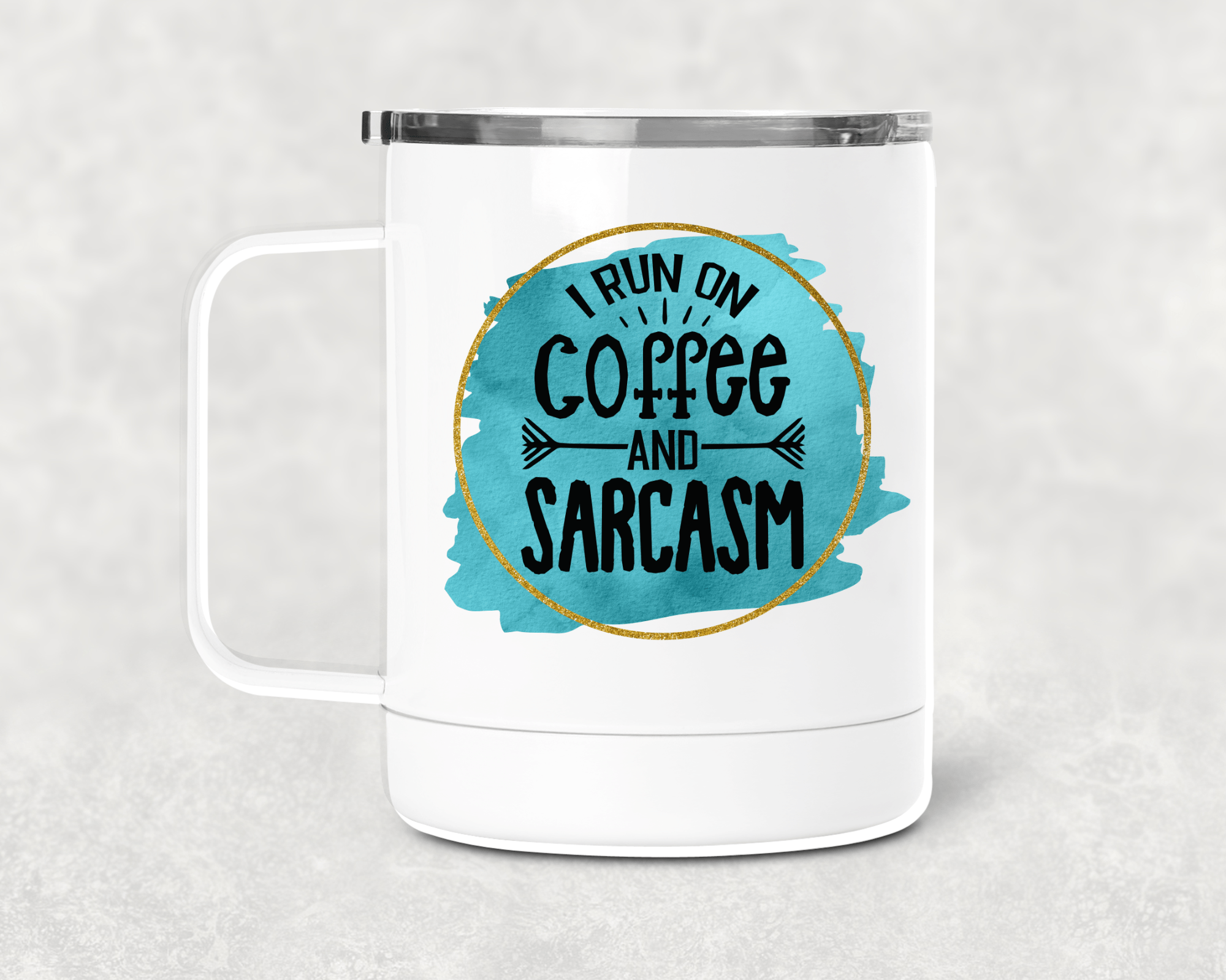I Run On Coffee Mug /Wine Cup-Stay Foxy Boutique, Florissant, Missouri