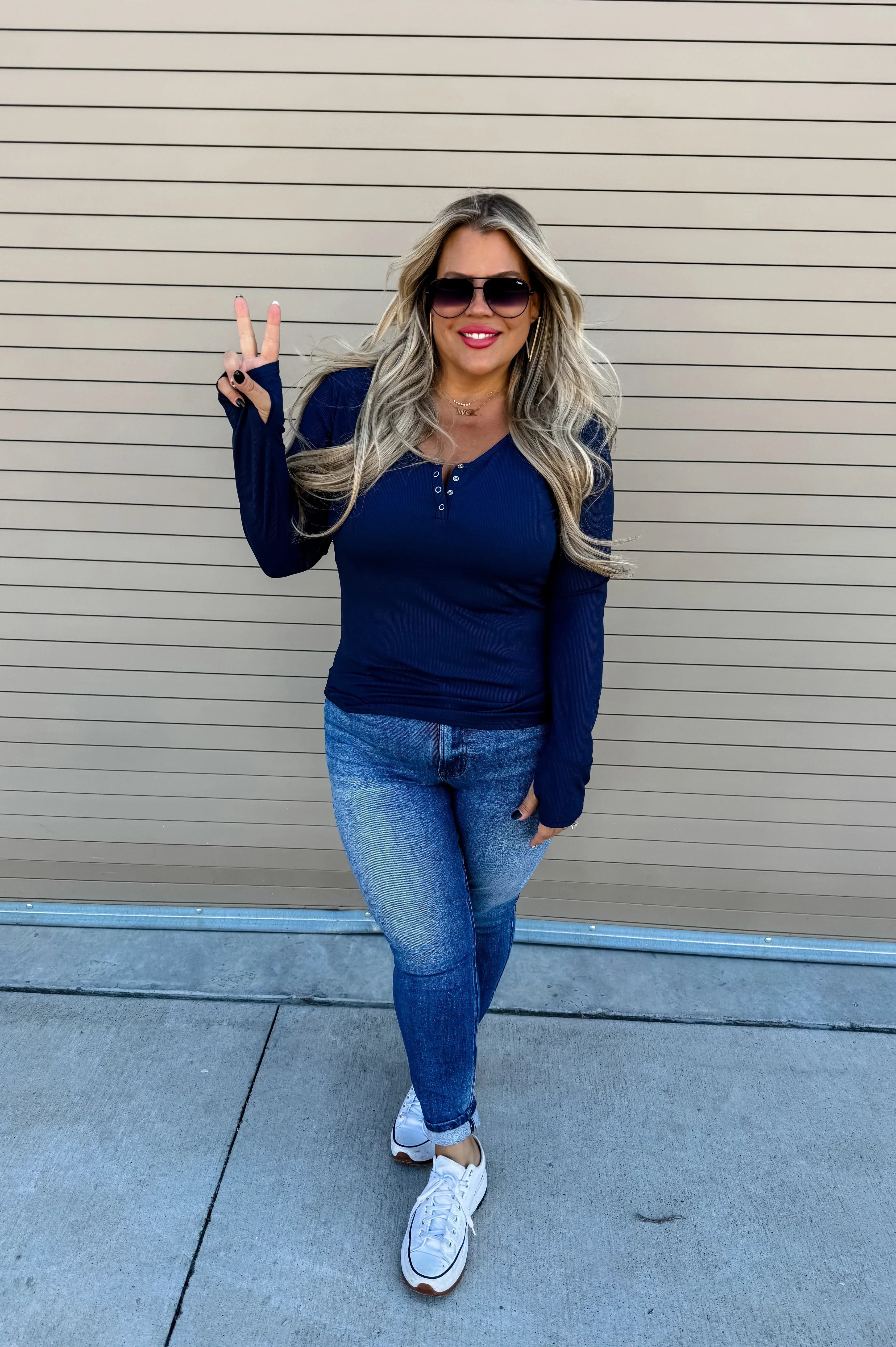 PREORDER: Brooklyn Snap Henley in Five Colors-Womens-Stay Foxy Boutique, Florissant, Missouri