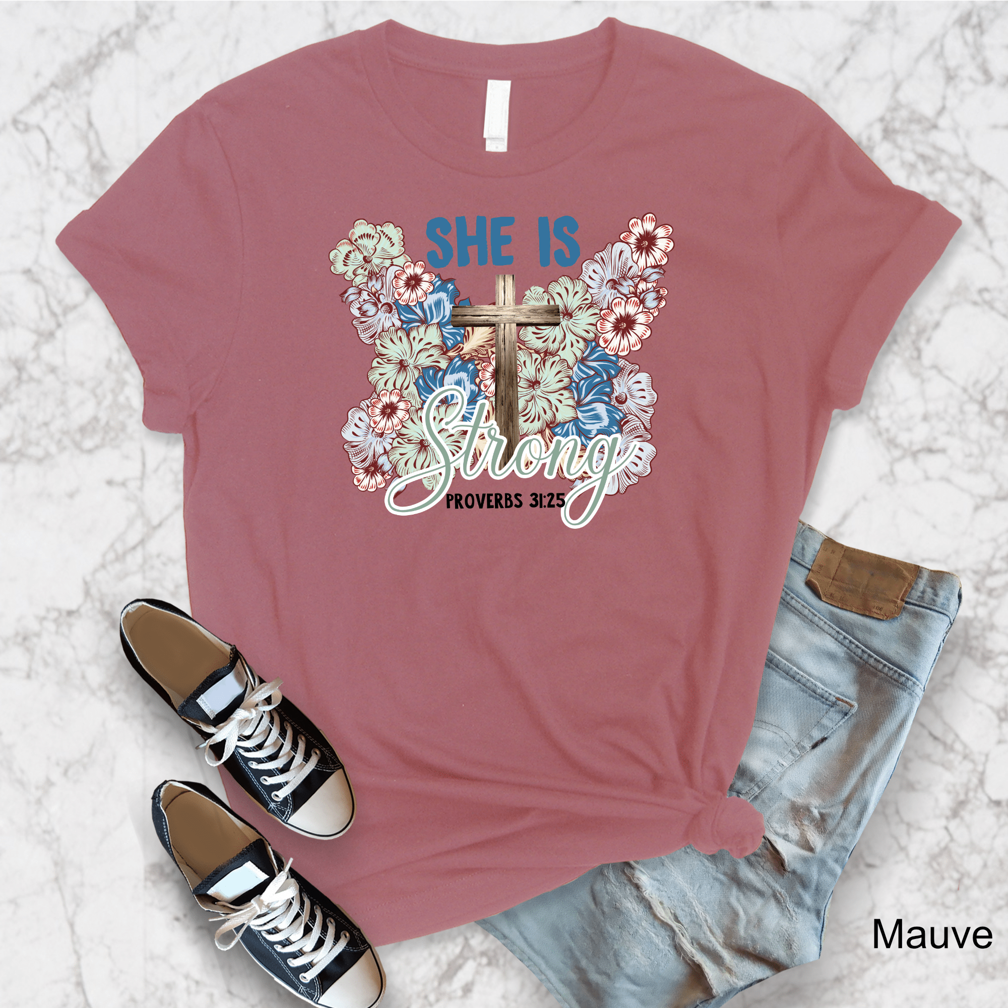 She Is Butterfly Floral Graphic T-Graphic T-Stay Foxy Boutique, Florissant, Missouri