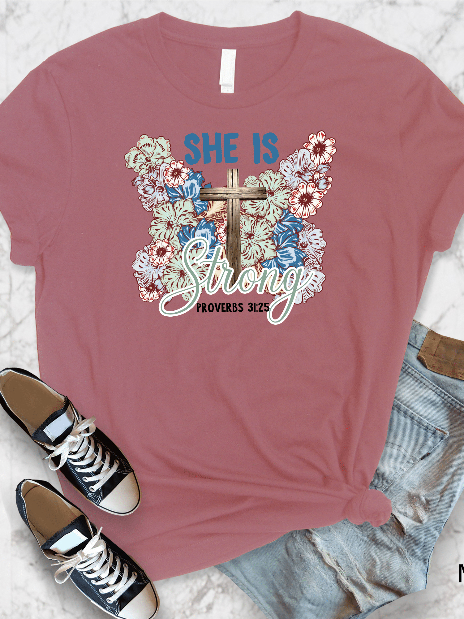 She Is Butterfly Floral Graphic T-Graphic T-Stay Foxy Boutique, Florissant, Missouri