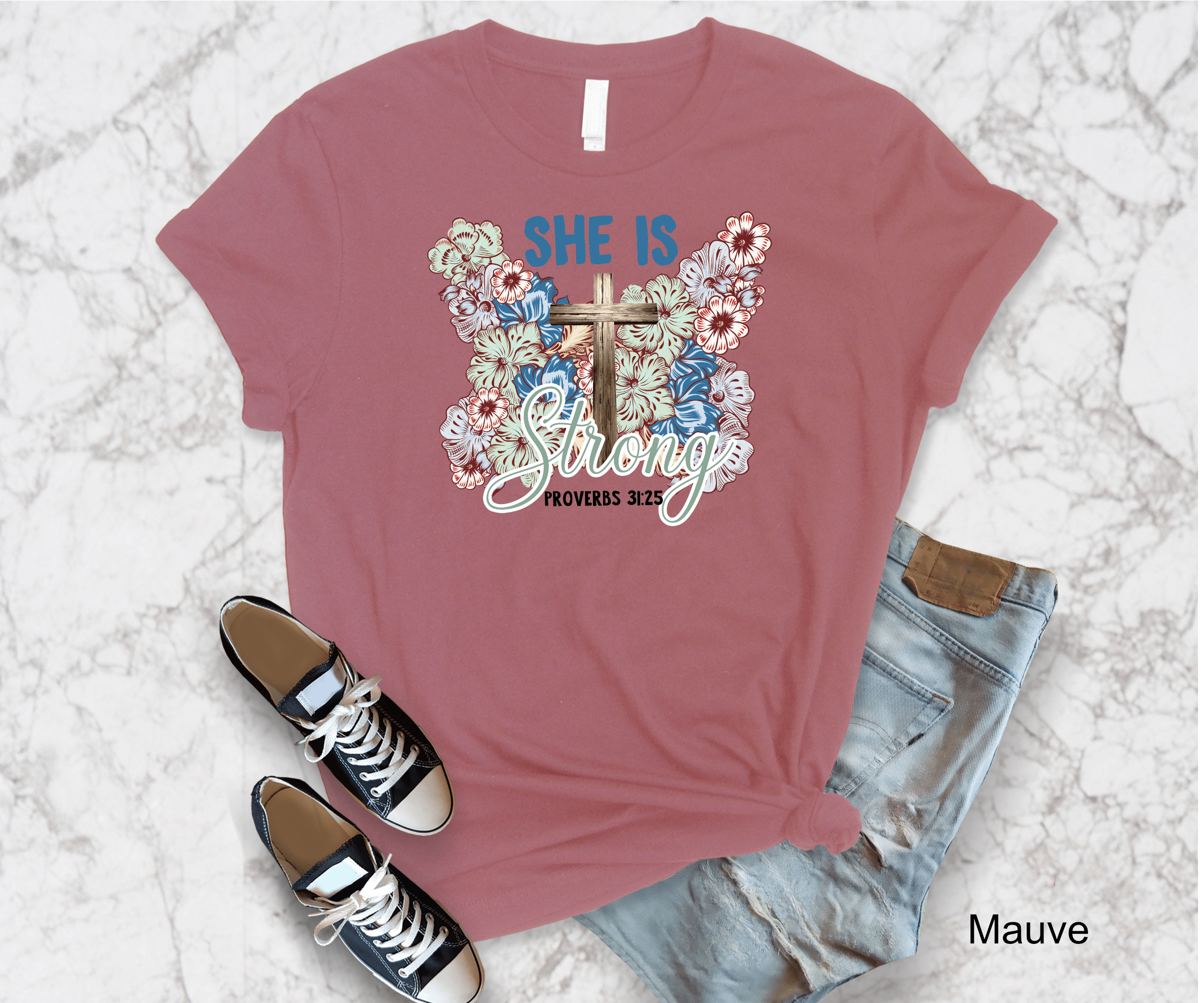 She Is Butterfly Floral Graphic T-Graphic T-Stay Foxy Boutique, Florissant, Missouri