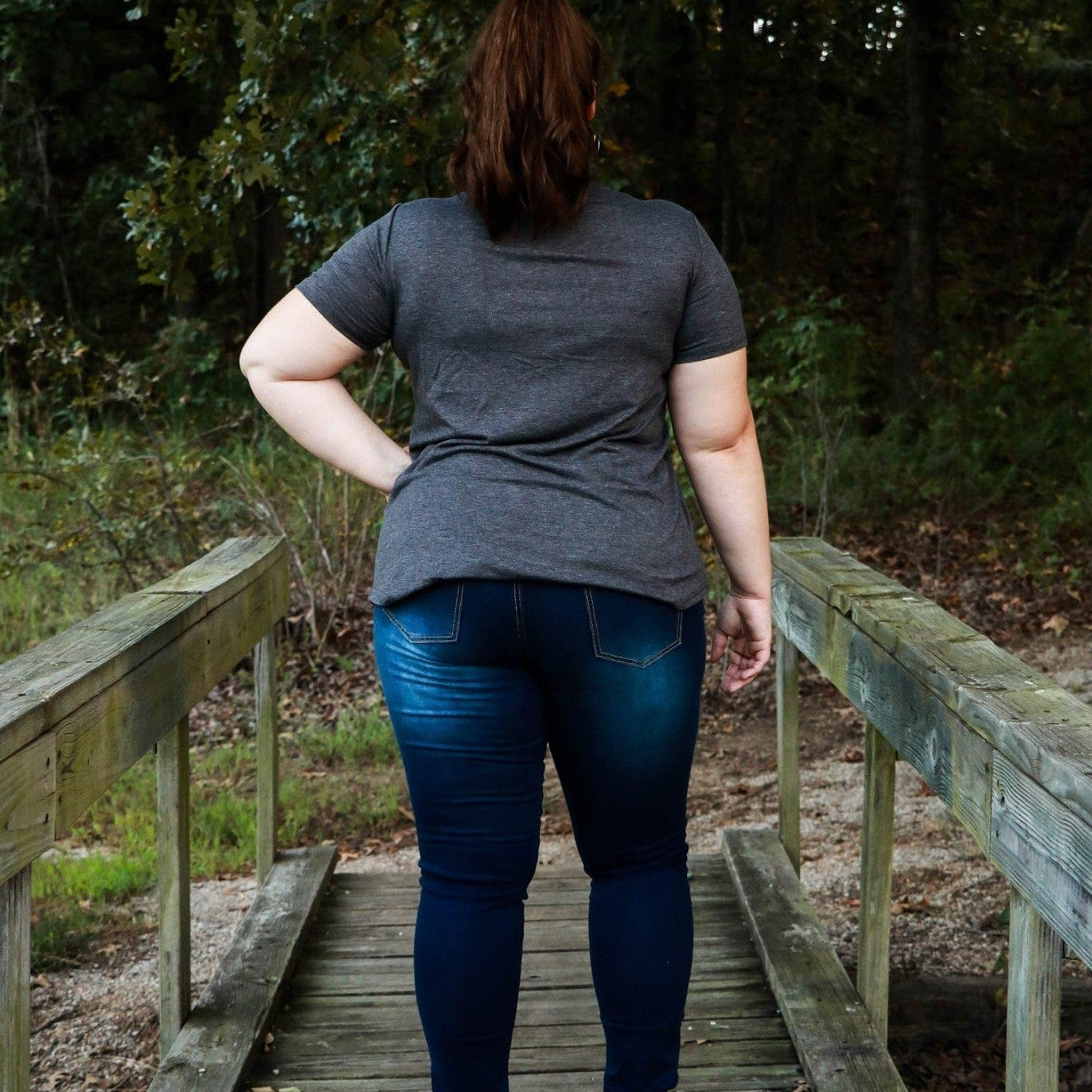 DISTRESSED STRETCH PATCH DENIM-Stay Foxy Boutique, Florissant, Missouri