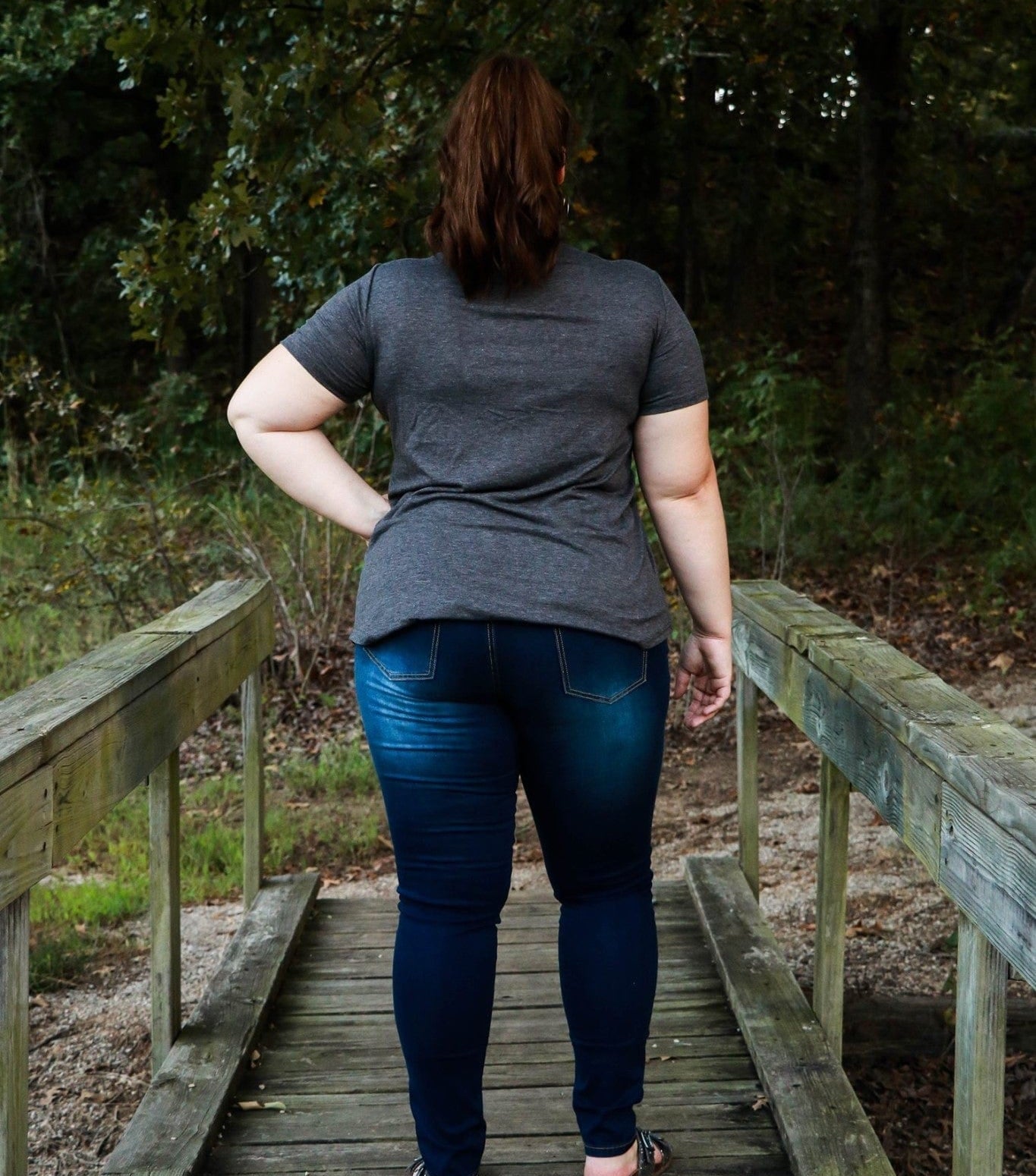 DISTRESSED STRETCH PATCH DENIM-Stay Foxy Boutique, Florissant, Missouri