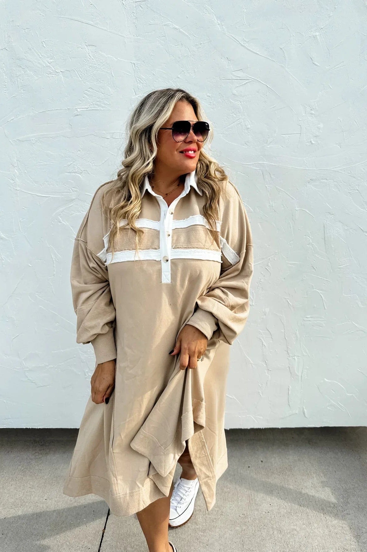 PREORDER: Varsity Jersey Dress in Two Colors-Womens-Stay Foxy Boutique, Florissant, Missouri