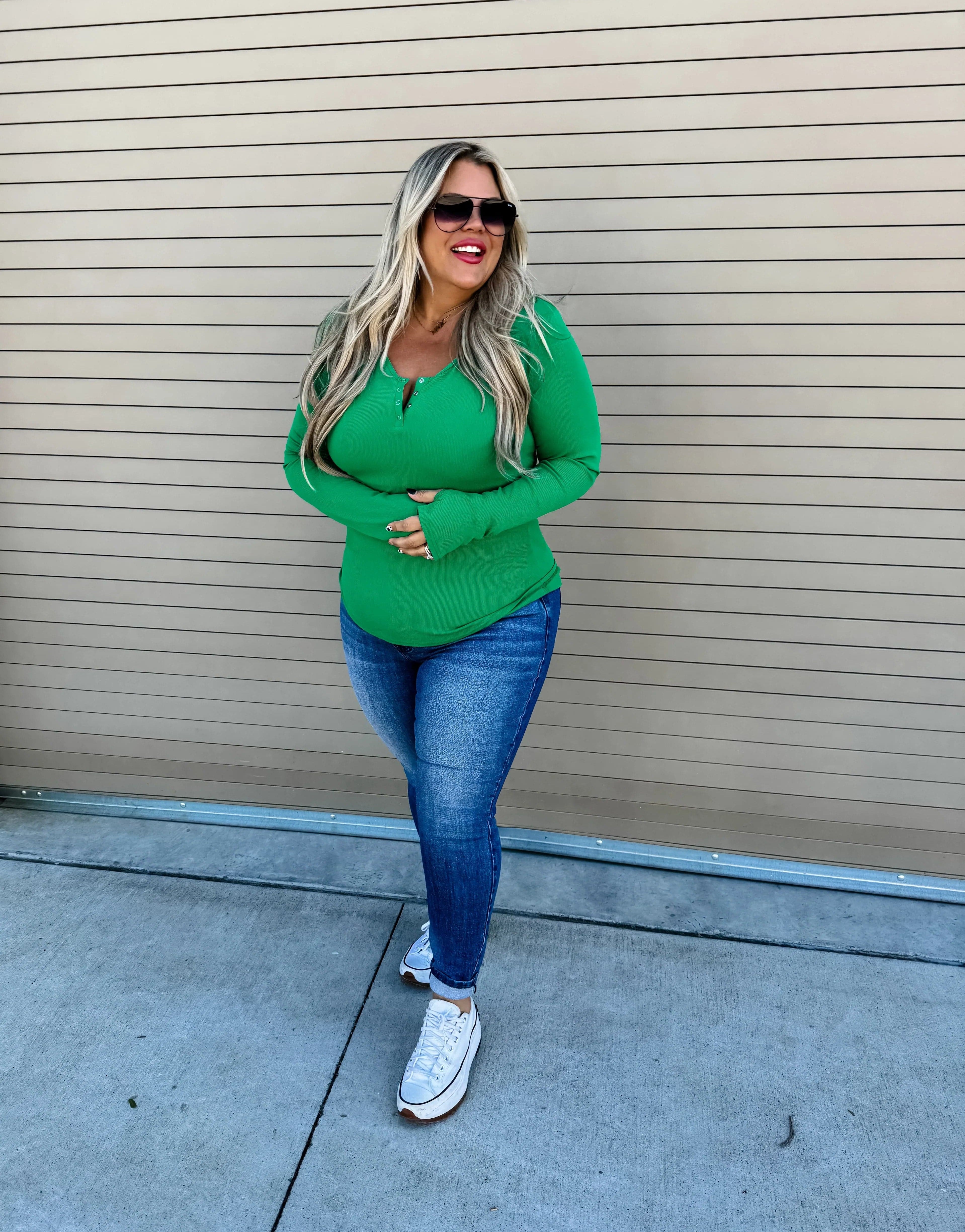 PREORDER: Brooklyn Snap Henley in Five Colors-Womens-Stay Foxy Boutique, Florissant, Missouri