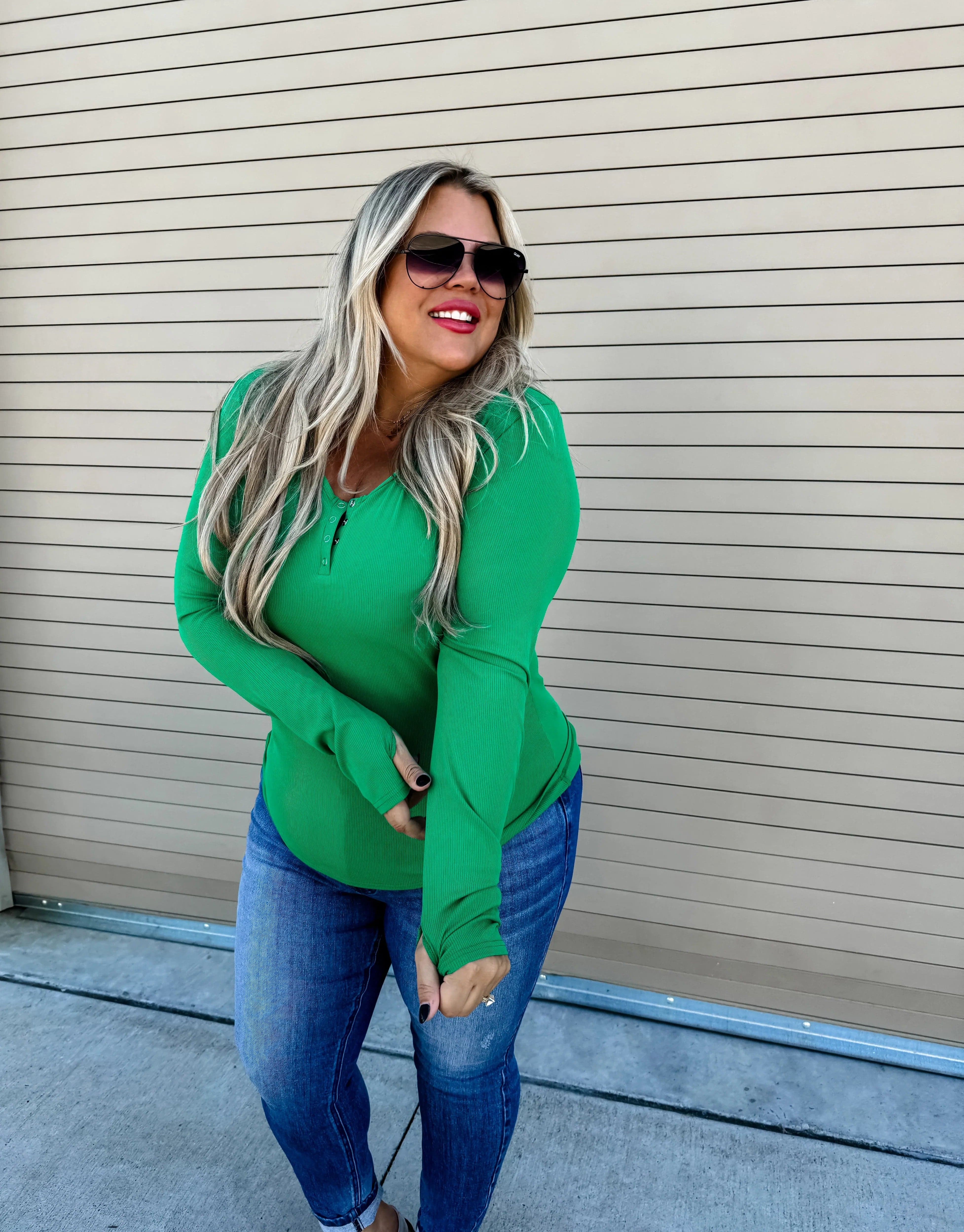 PREORDER: Brooklyn Snap Henley in Five Colors-Womens-Stay Foxy Boutique, Florissant, Missouri