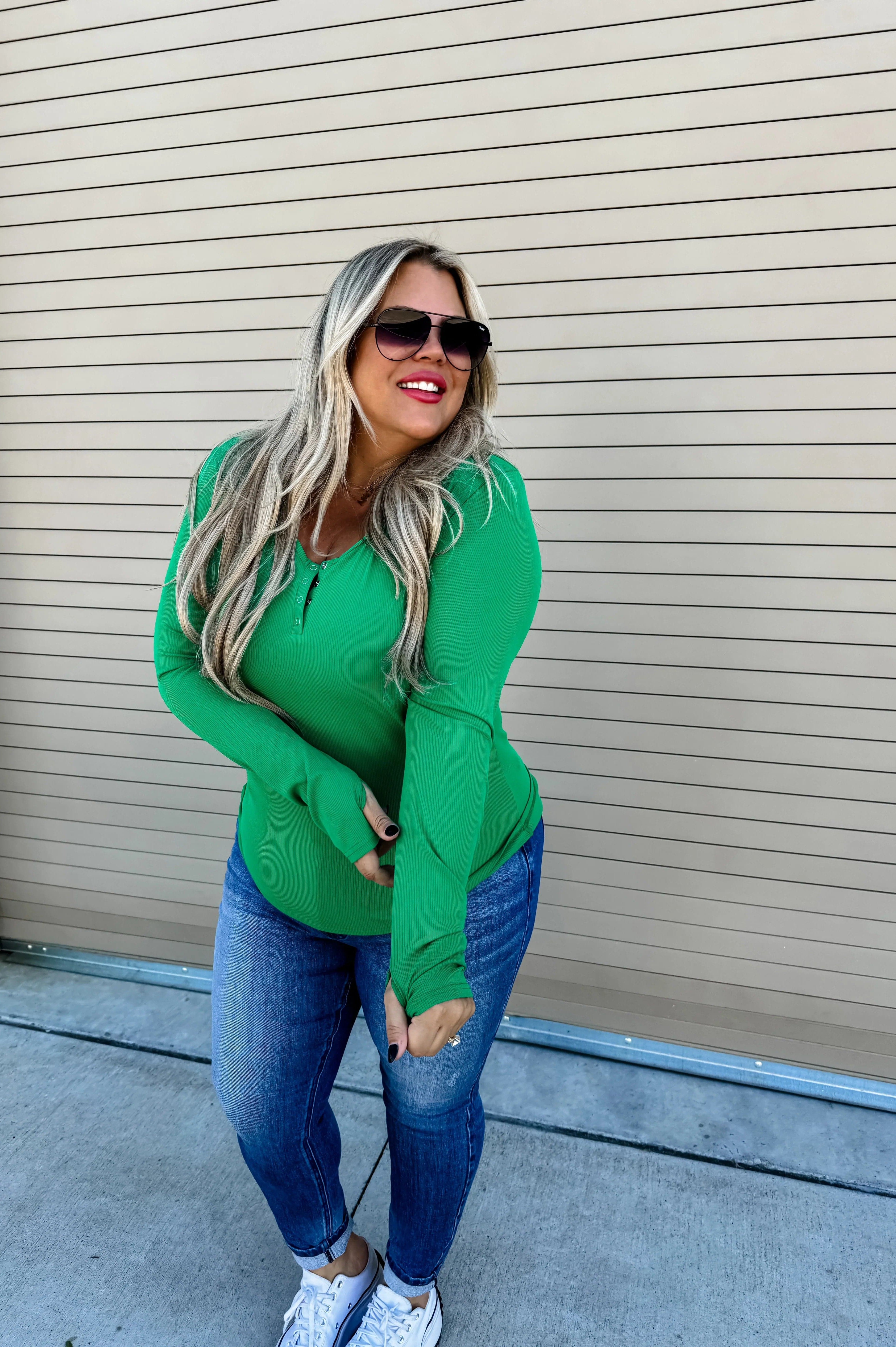 PREORDER: Brooklyn Snap Henley in Five Colors-Womens-Stay Foxy Boutique, Florissant, Missouri