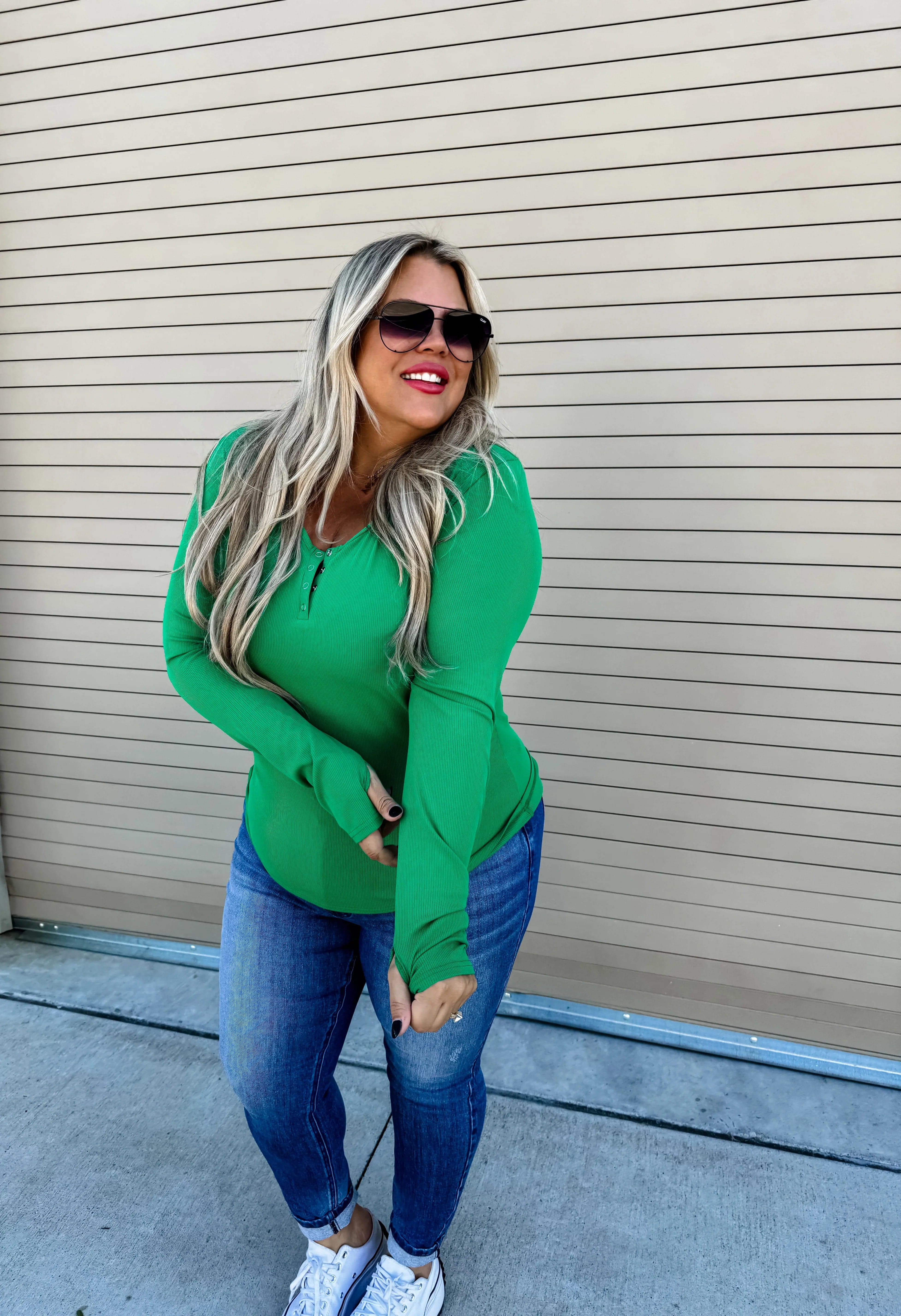 PREORDER: Brooklyn Snap Henley in Five Colors-Womens-Stay Foxy Boutique, Florissant, Missouri