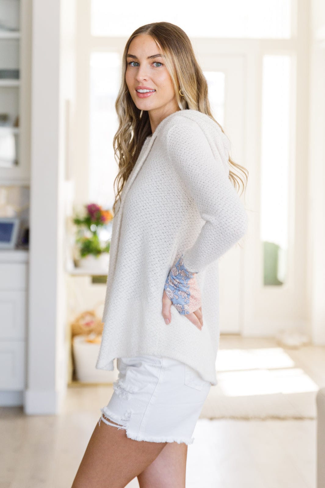 A Tad Chilly Waffle Knit Hoodie-Layers-Stay Foxy Boutique, Florissant, Missouri