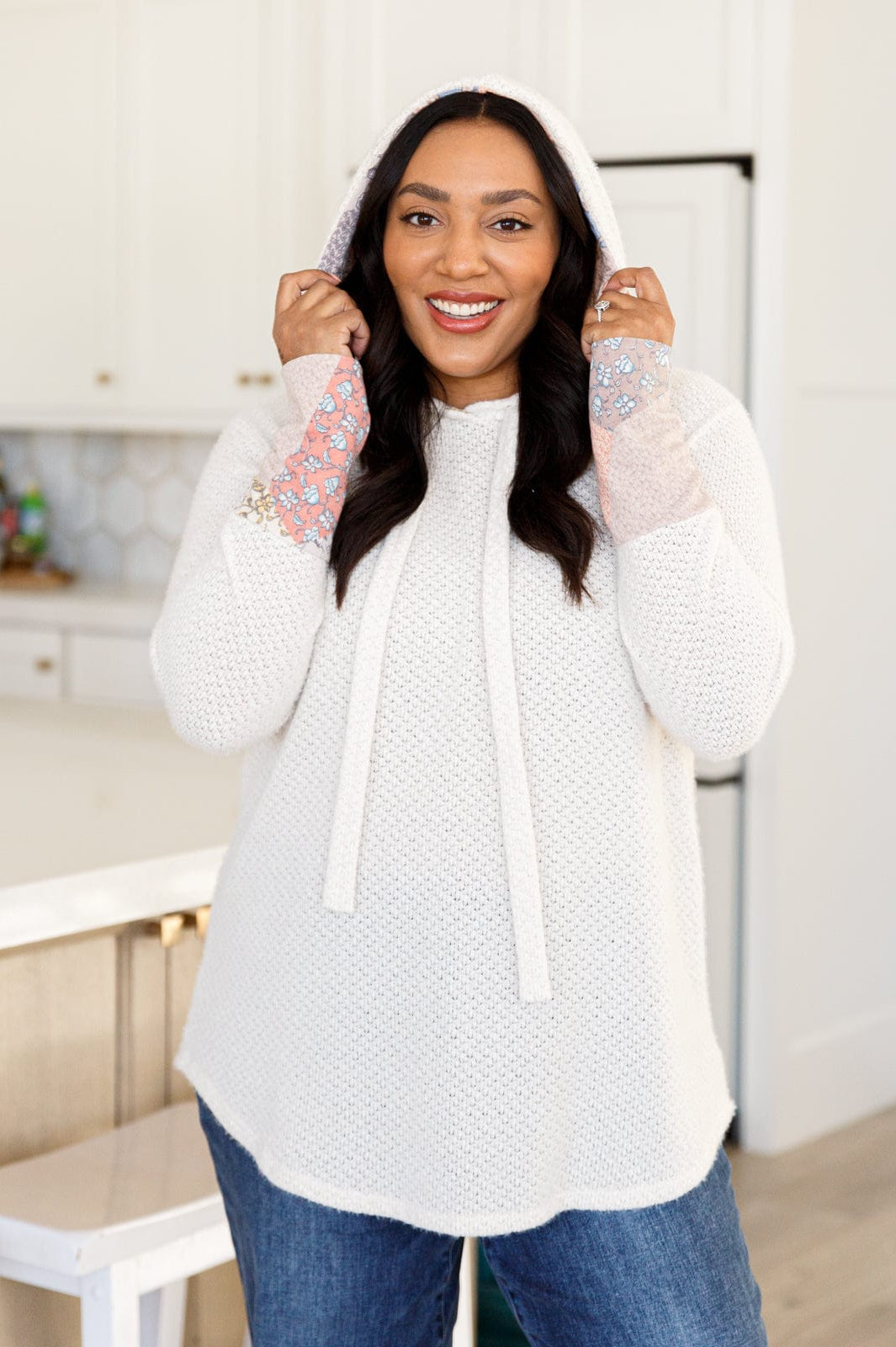 A Tad Chilly Waffle Knit Hoodie-Layers-Stay Foxy Boutique, Florissant, Missouri