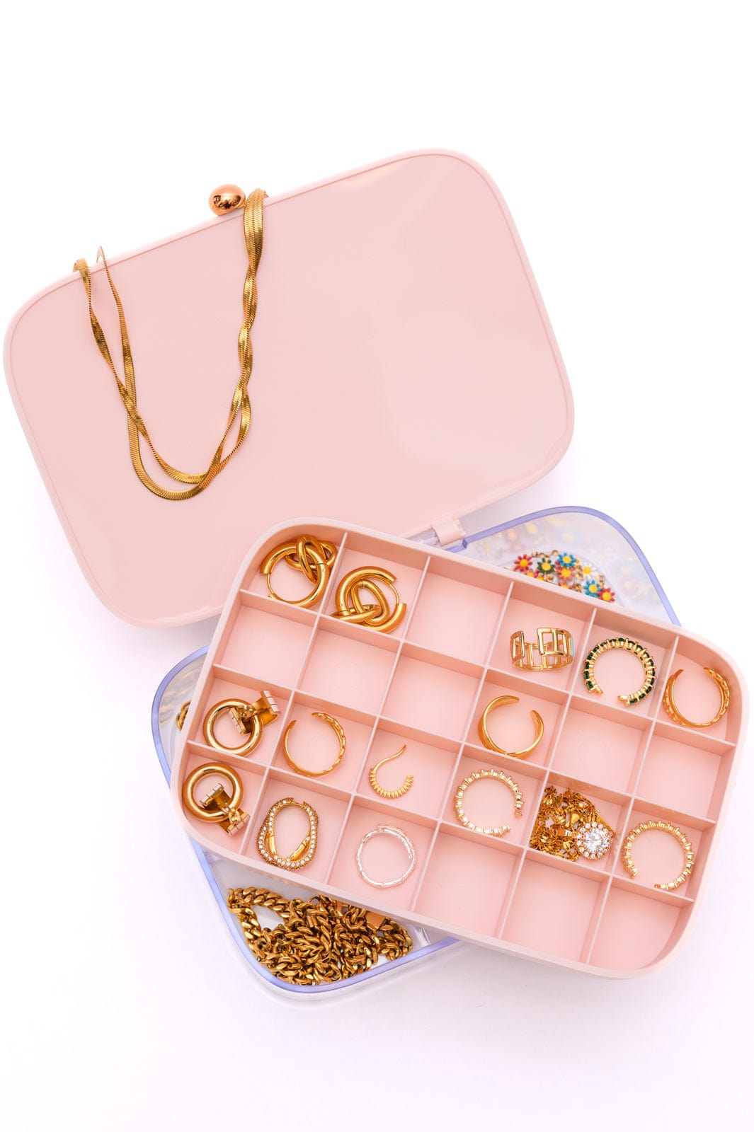 All Sorted Out Jewelry Storage Case in Pink-Womens-Stay Foxy Boutique, Florissant, Missouri