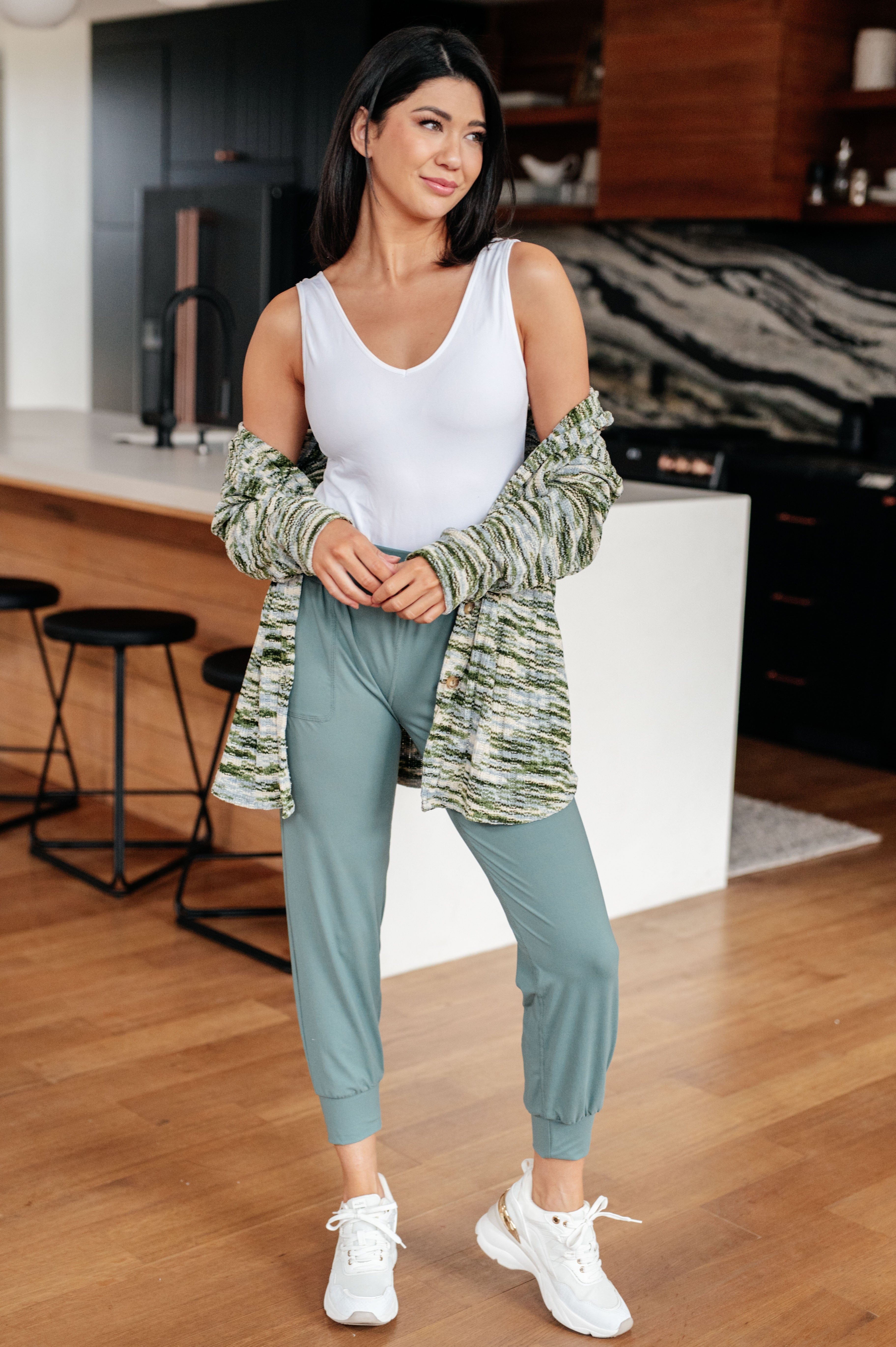 Always Accelerating Joggers in Tidewater Teal-Womens-Stay Foxy Boutique, Florissant, Missouri