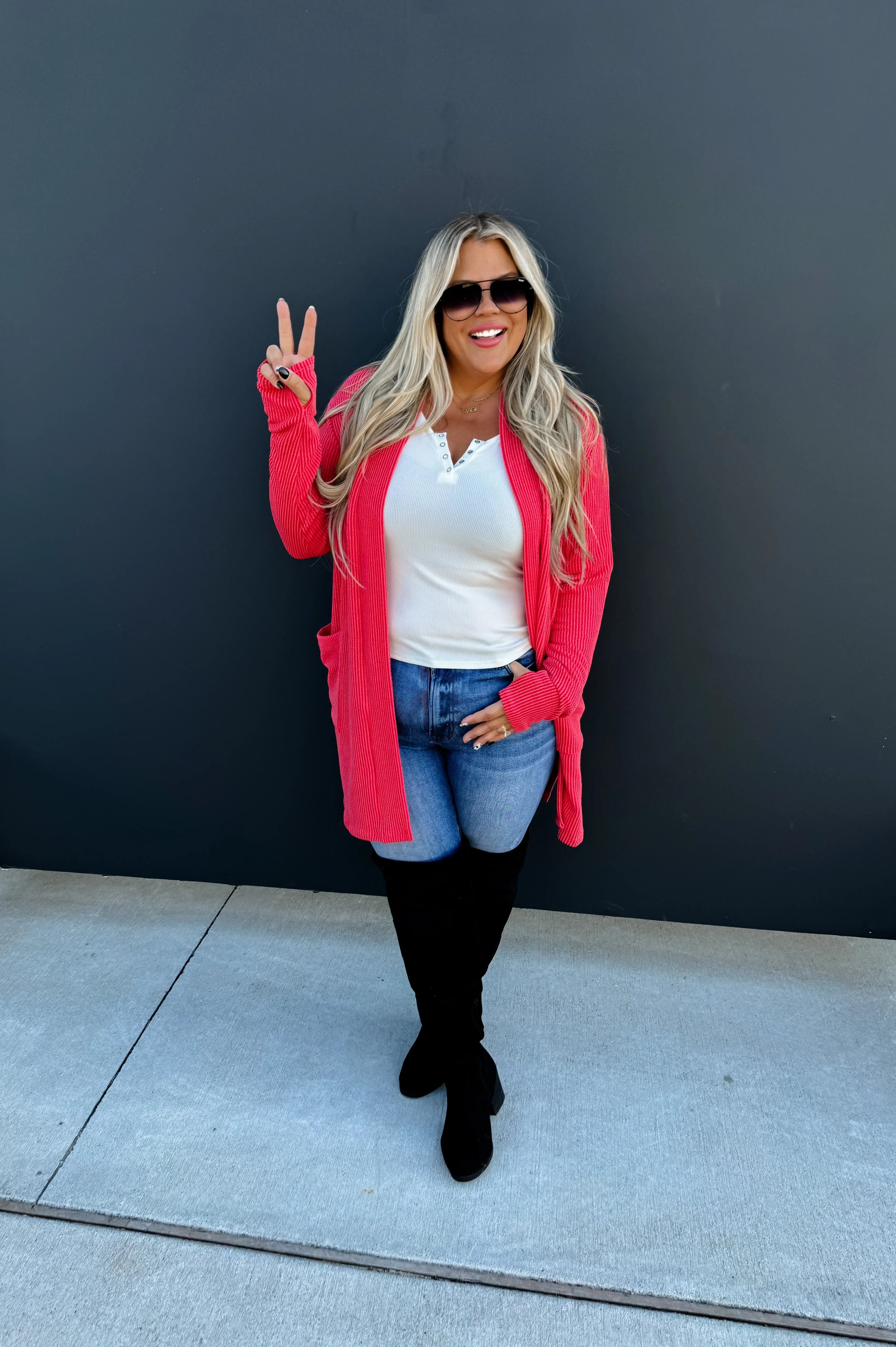 PREORDER: Winter Reese Ribbed Cardigan in Four Colors-Womens-Stay Foxy Boutique, Florissant, Missouri