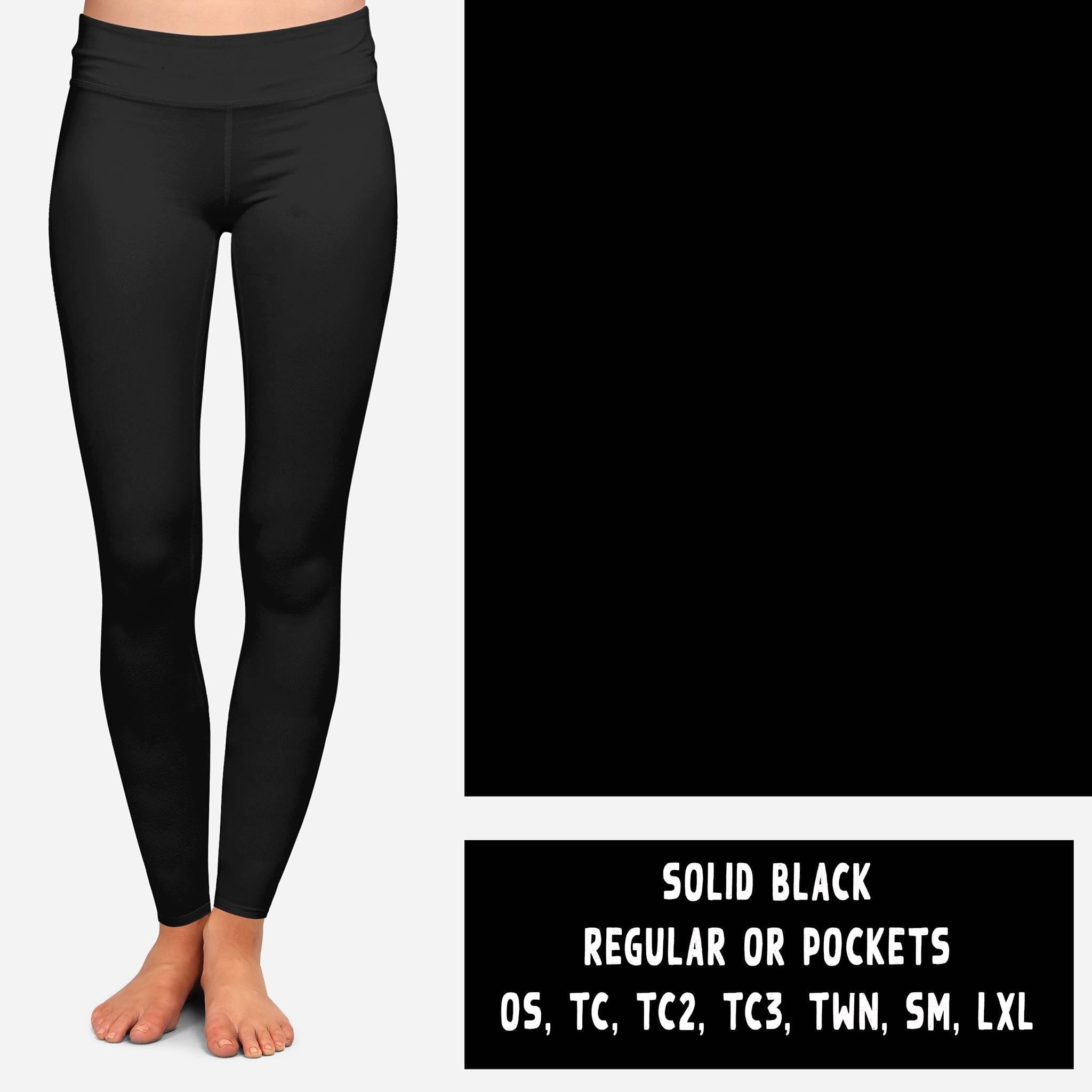 SOLIDS RUN-BLACK LEGGINGS/JOGGERS-Stay Foxy Boutique, Florissant, Missouri