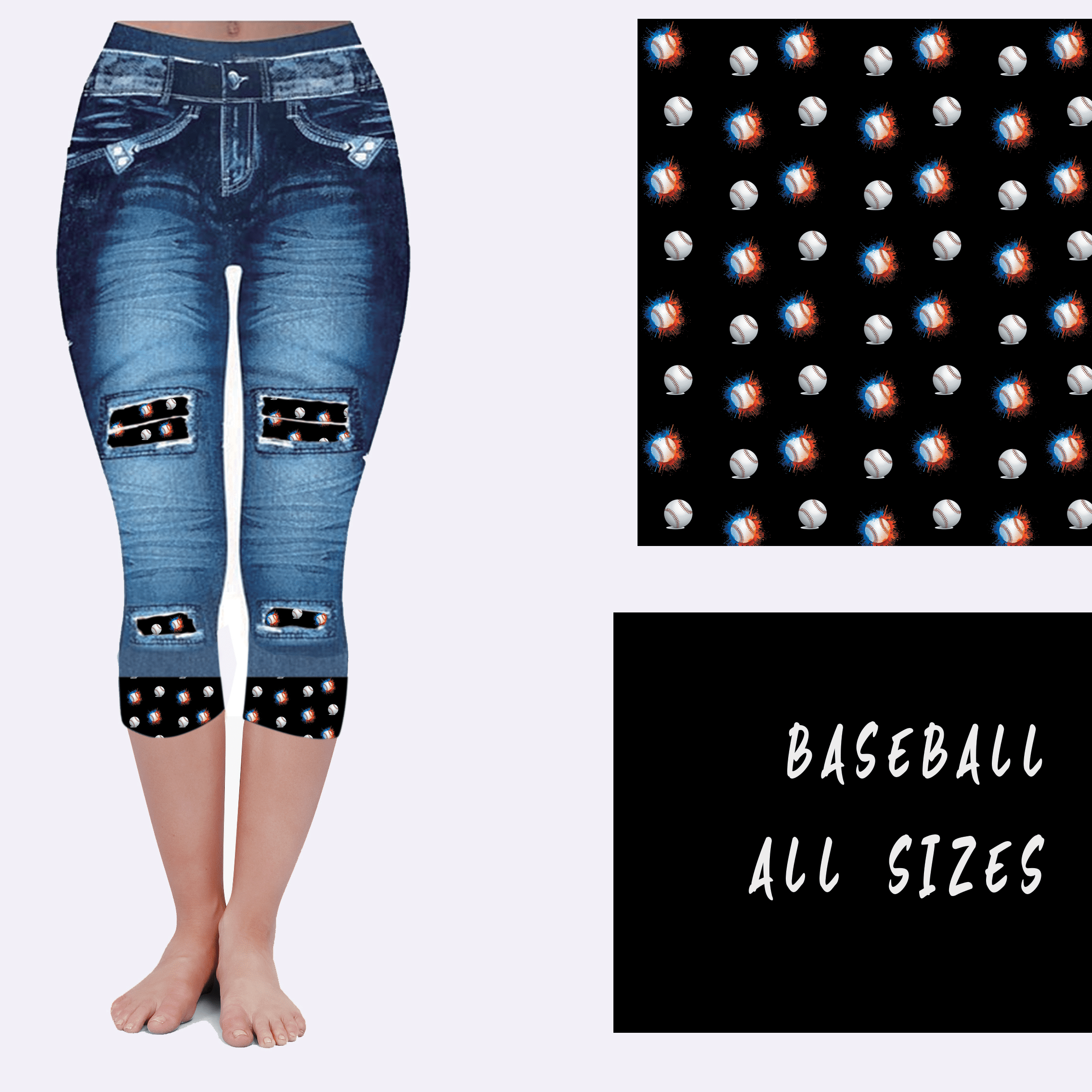 LEGGING JEAN RUN-BASEBALL (ACTIVE BACK POCKETS)-Stay Foxy Boutique, Florissant, Missouri