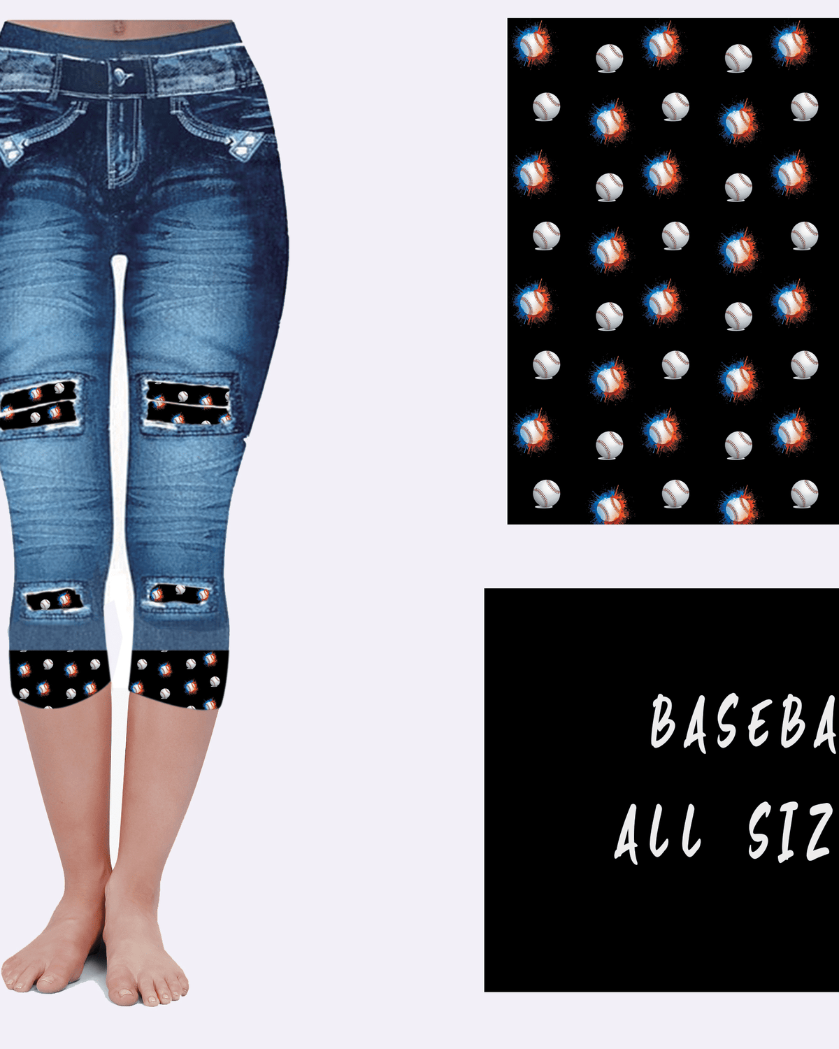 LEGGING JEAN RUN-BASEBALL (ACTIVE BACK POCKETS)-Stay Foxy Boutique, Florissant, Missouri