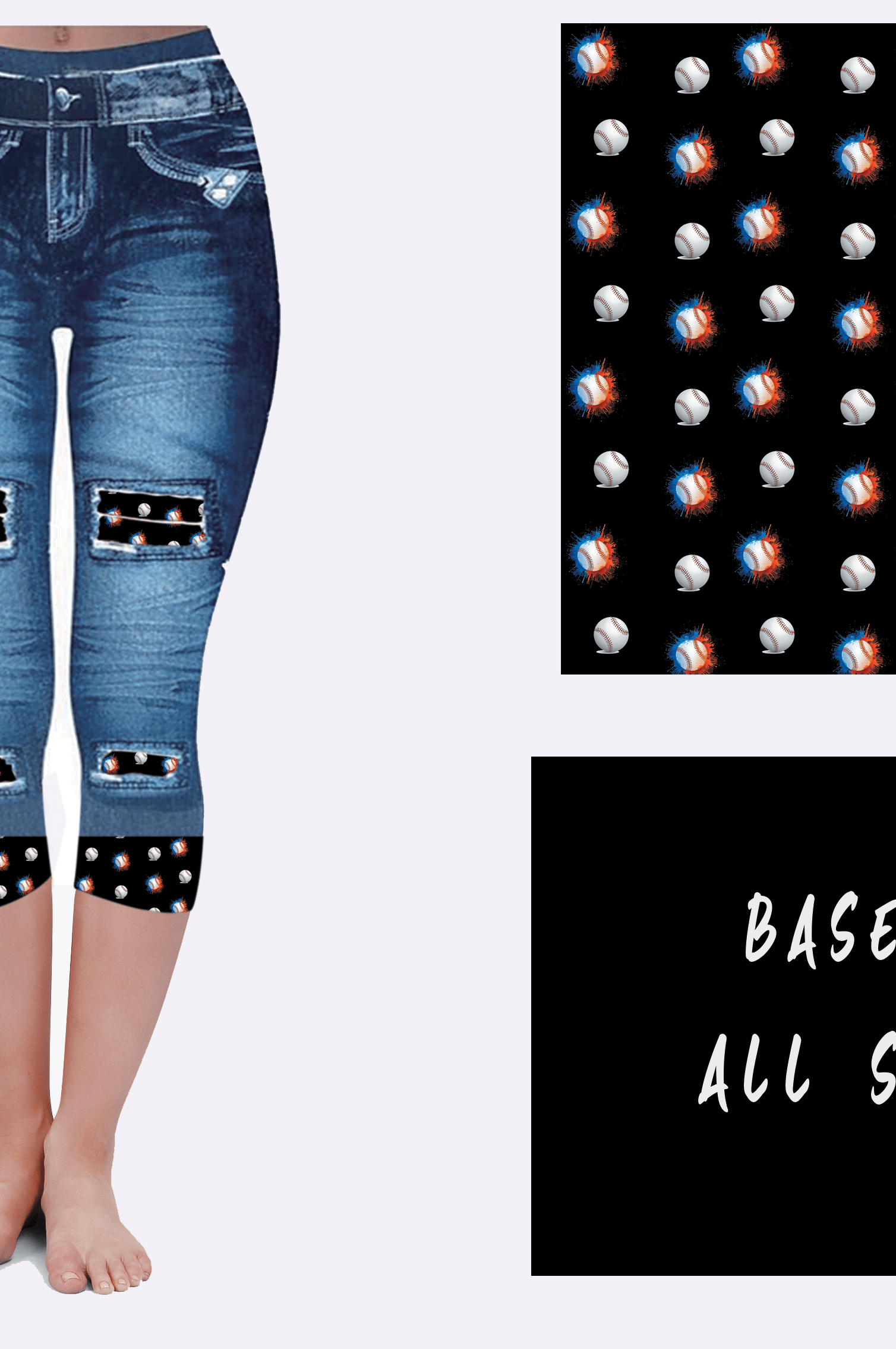 LEGGING JEAN RUN-BASEBALL (ACTIVE BACK POCKETS)-Stay Foxy Boutique, Florissant, Missouri