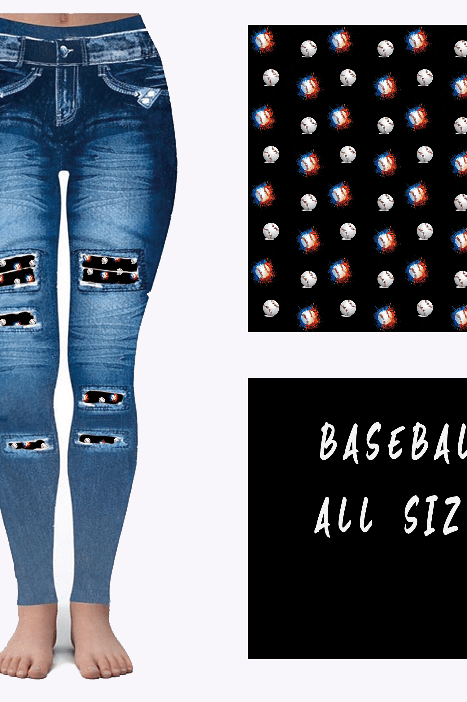 LEGGING JEAN RUN-BASEBALL (ACTIVE BACK POCKETS)-Stay Foxy Boutique, Florissant, Missouri