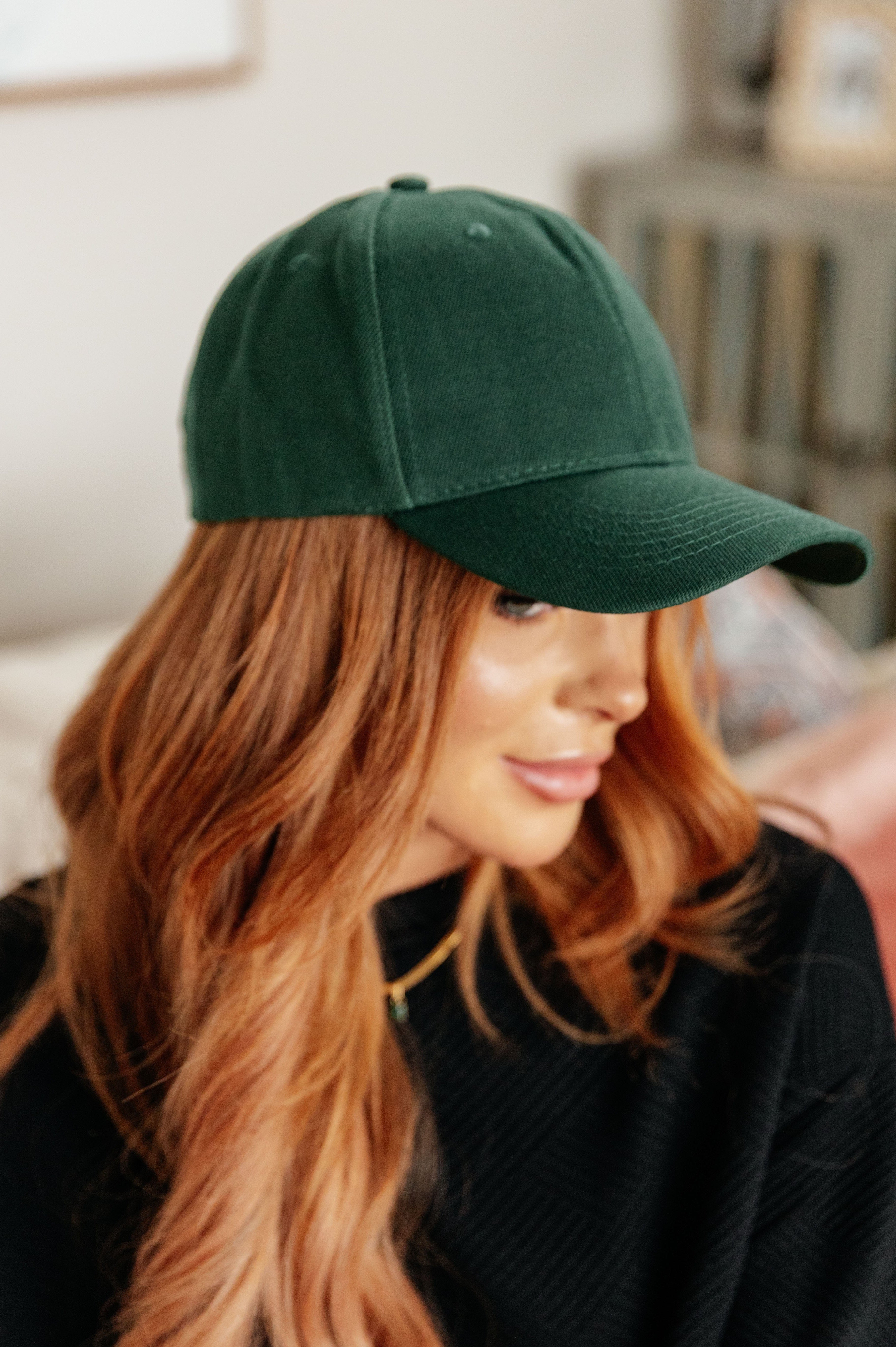 Basic Babe Ball Cap in Green-Accessories-Stay Foxy Boutique, Florissant, Missouri