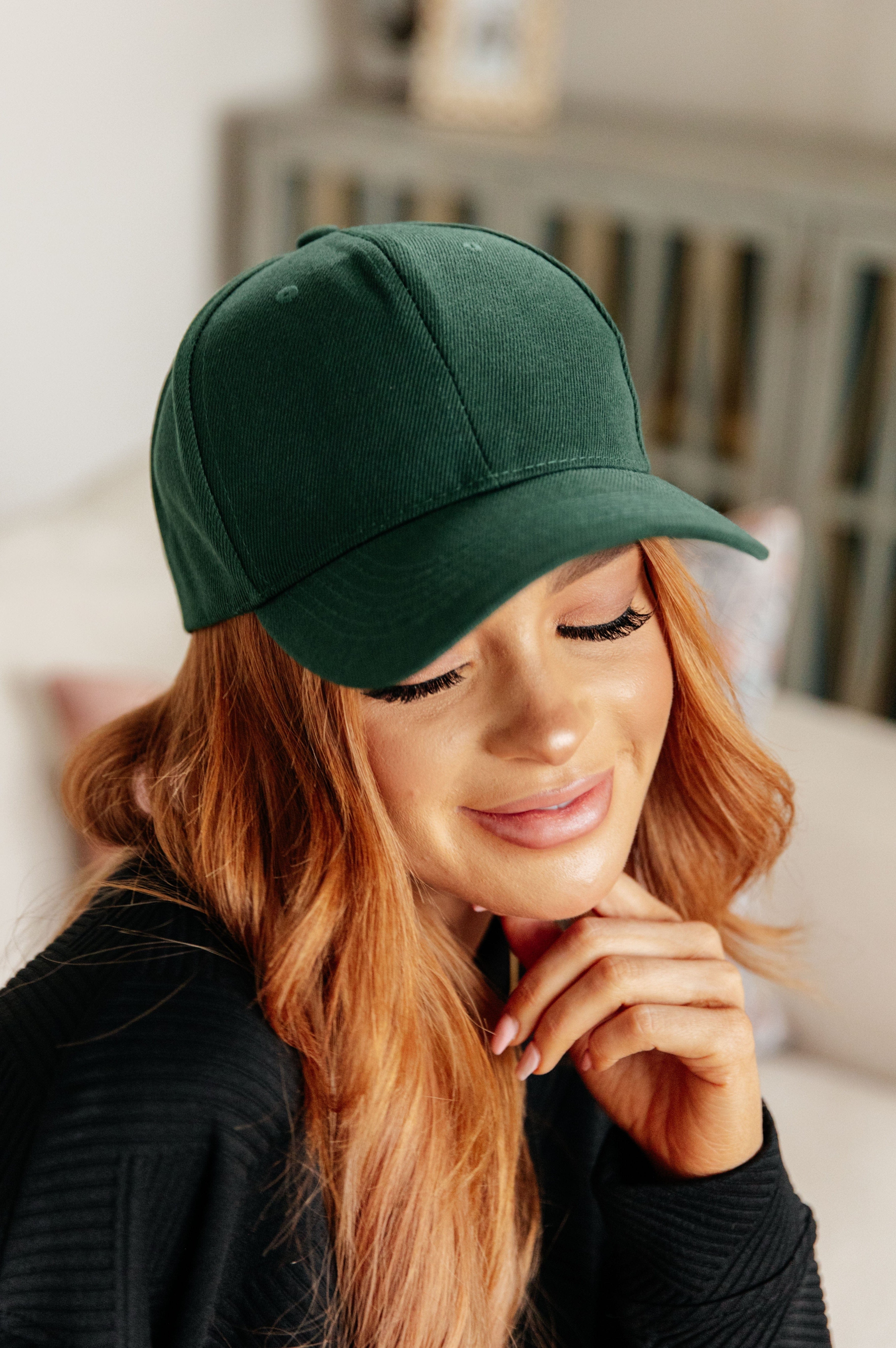 Basic Babe Ball Cap in Green-Accessories-Stay Foxy Boutique, Florissant, Missouri