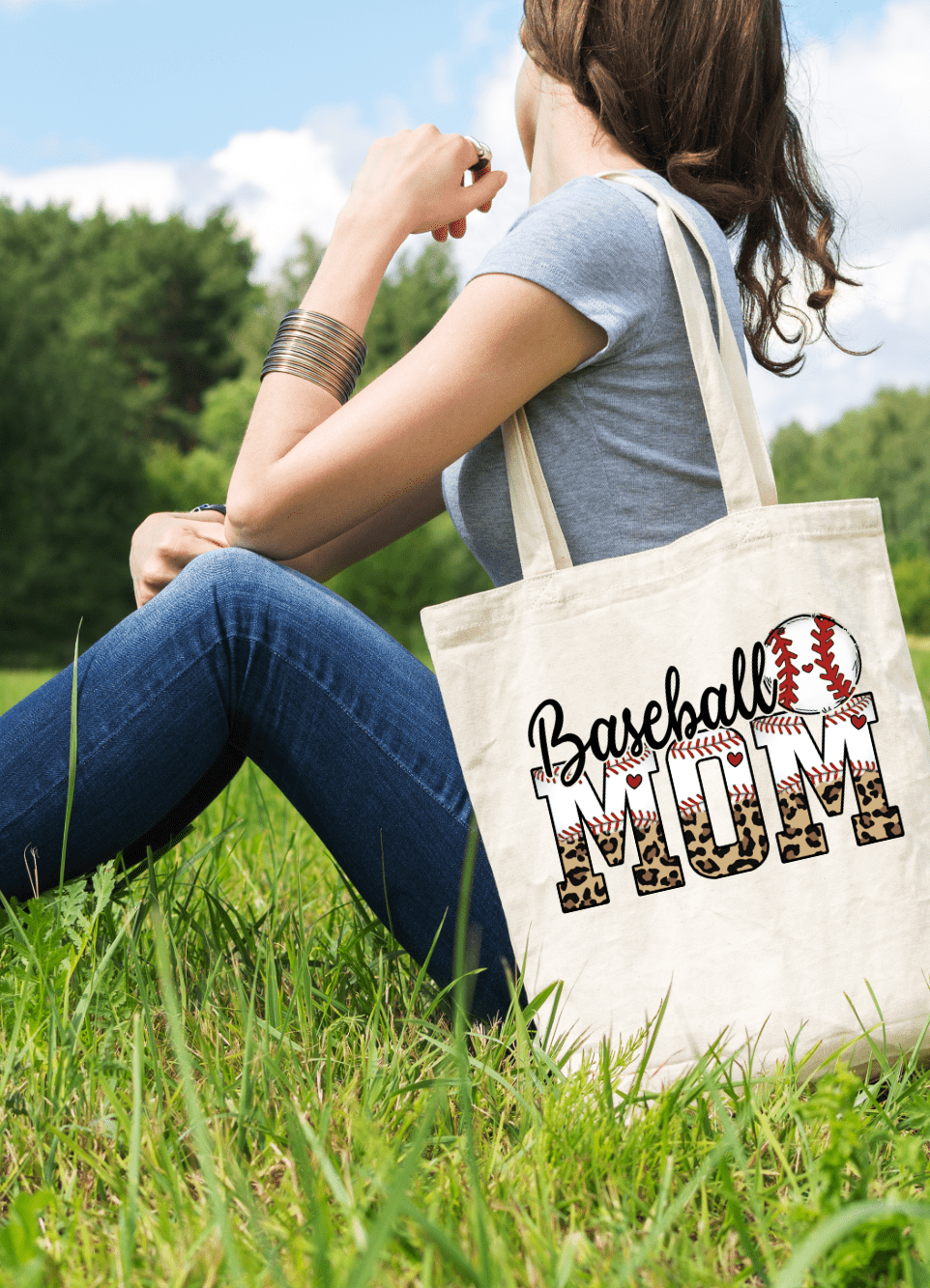 Baseball Mom Canvas Tote Bag-Stay Foxy Boutique, Florissant, Missouri