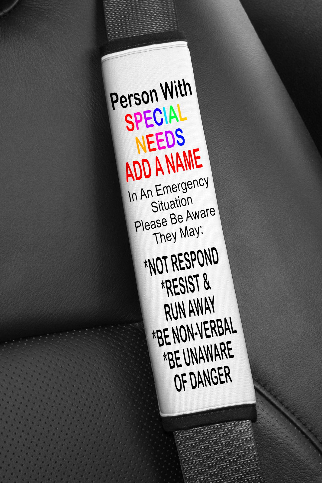 Special Needs Seatbelt Cover *Add Name*-Stay Foxy Boutique, Florissant, Missouri
