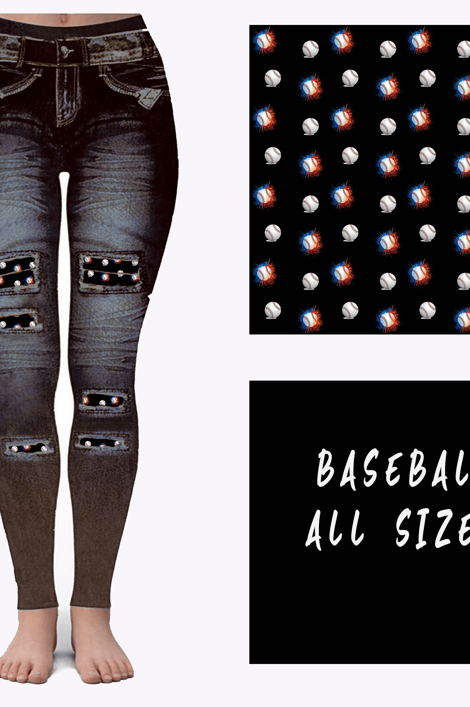 LEGGING JEAN RUN-BASEBALL (ACTIVE BACK POCKETS)-Stay Foxy Boutique, Florissant, Missouri