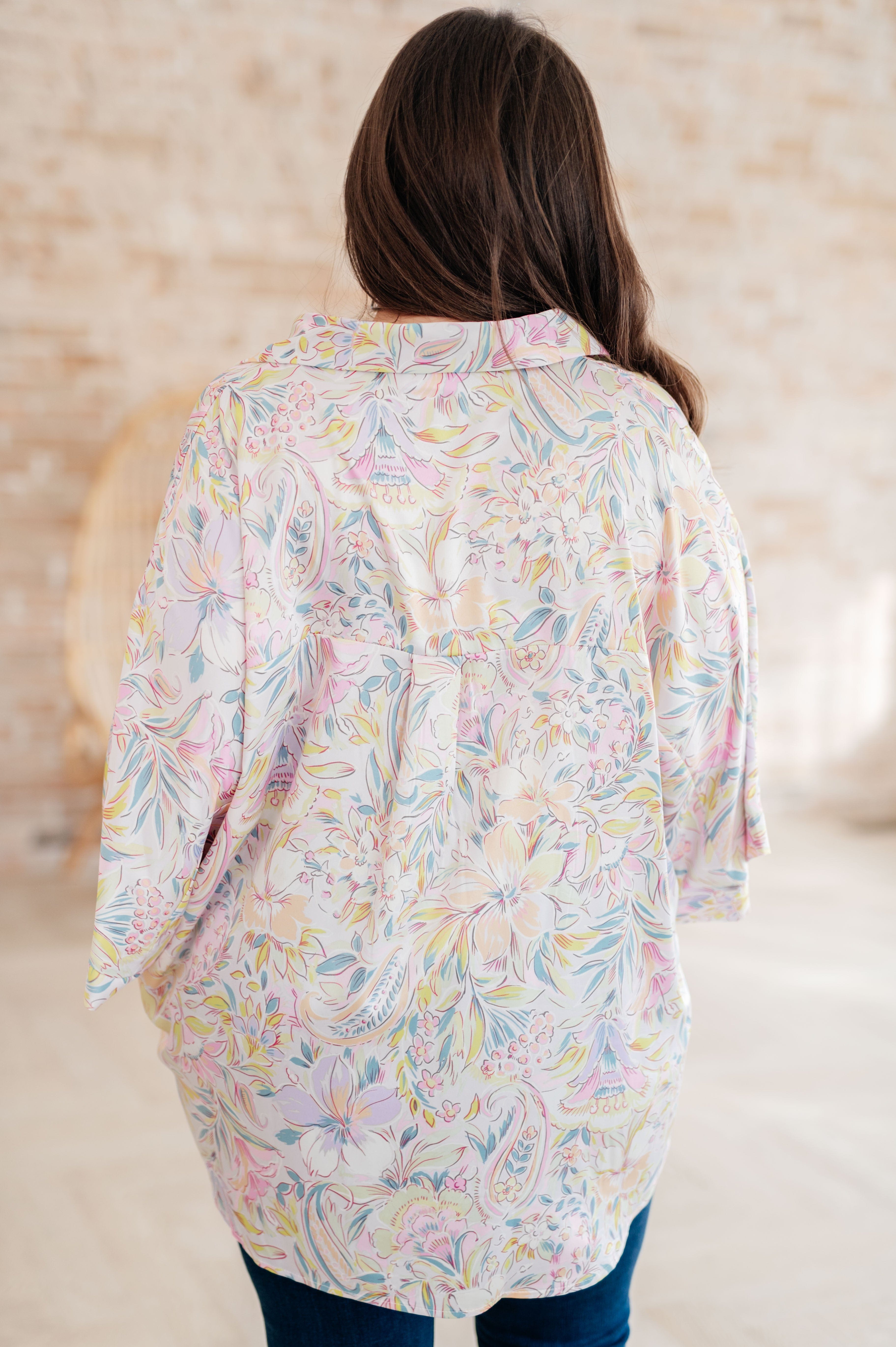 Blissful Botanicals Blouse-Tops-Stay Foxy Boutique, Florissant, Missouri