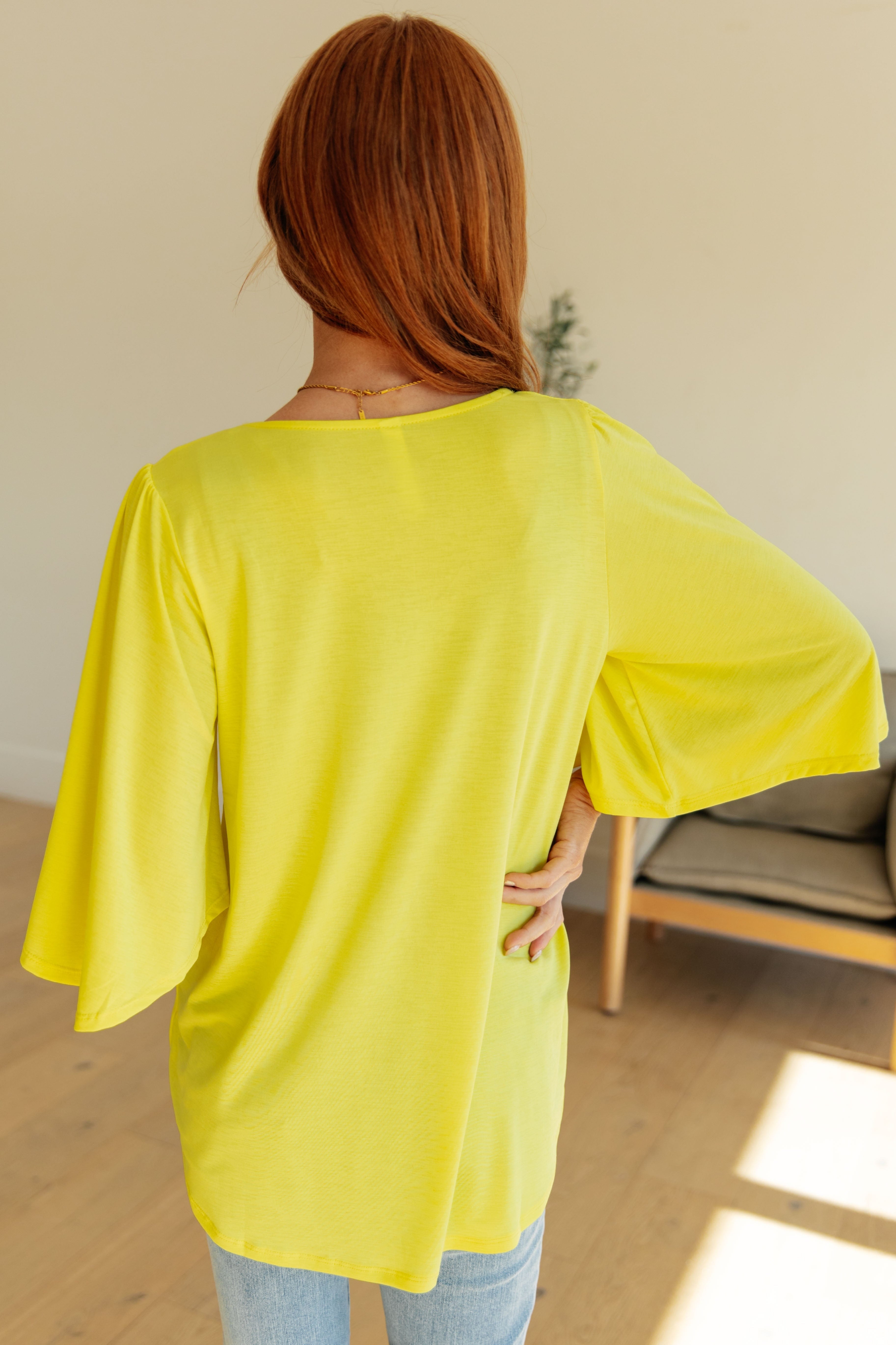 Cali Blouse in Neon Yellow-Womens-Stay Foxy Boutique, Florissant, Missouri