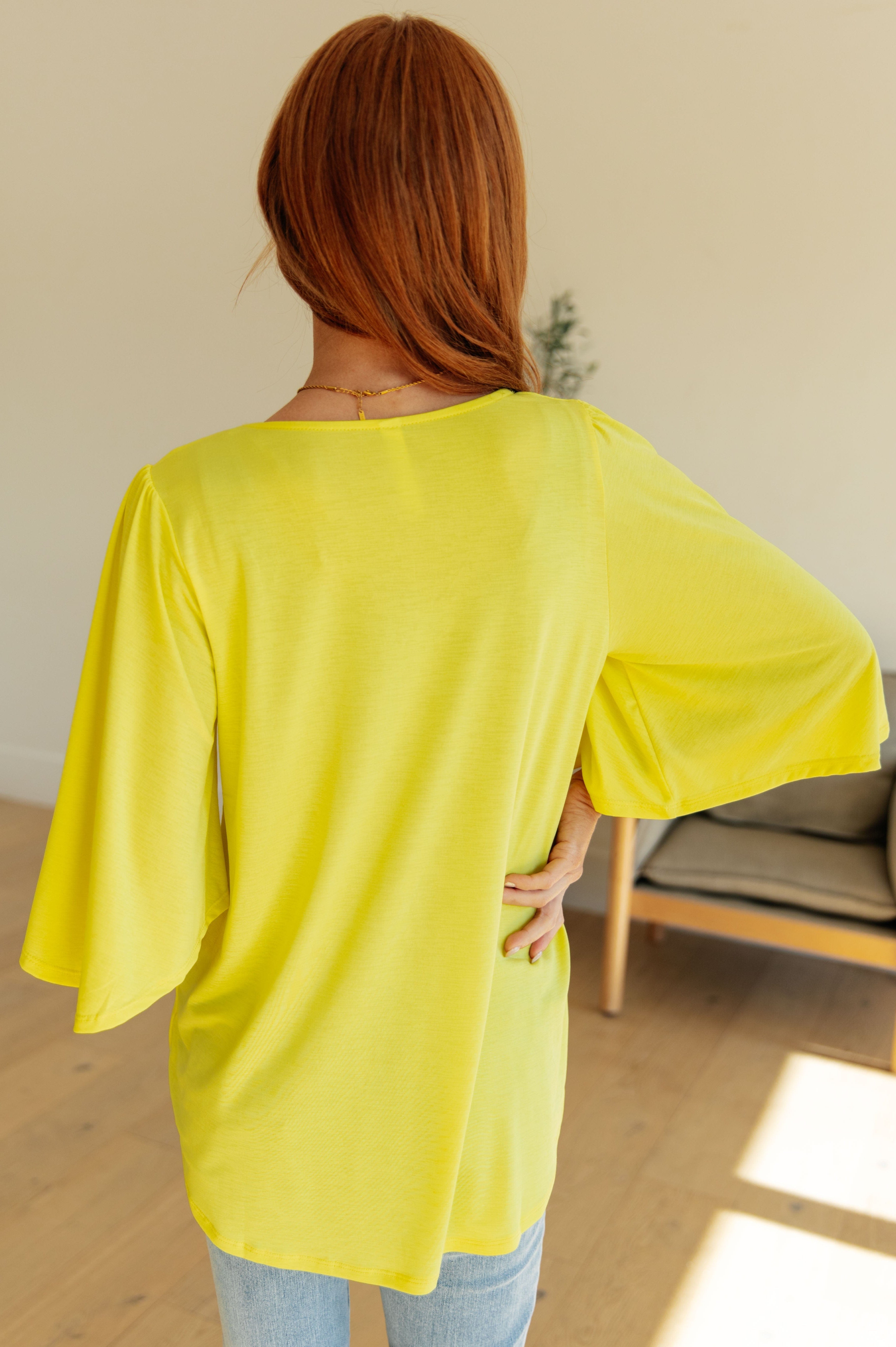 Cali Blouse in Neon Yellow-Womens-Stay Foxy Boutique, Florissant, Missouri