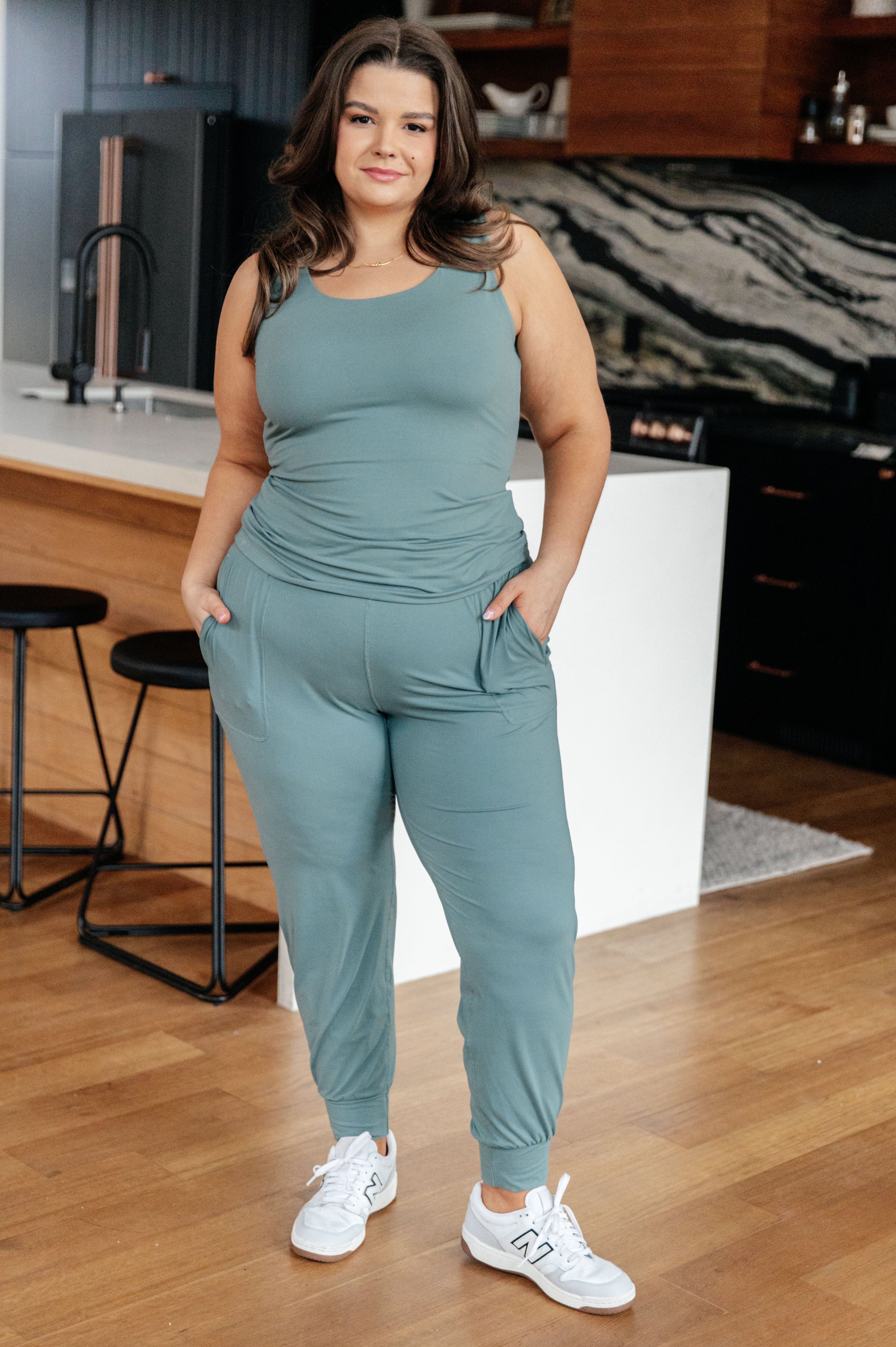 Always Accelerating Joggers in Tidewater Teal-Womens-Stay Foxy Boutique, Florissant, Missouri