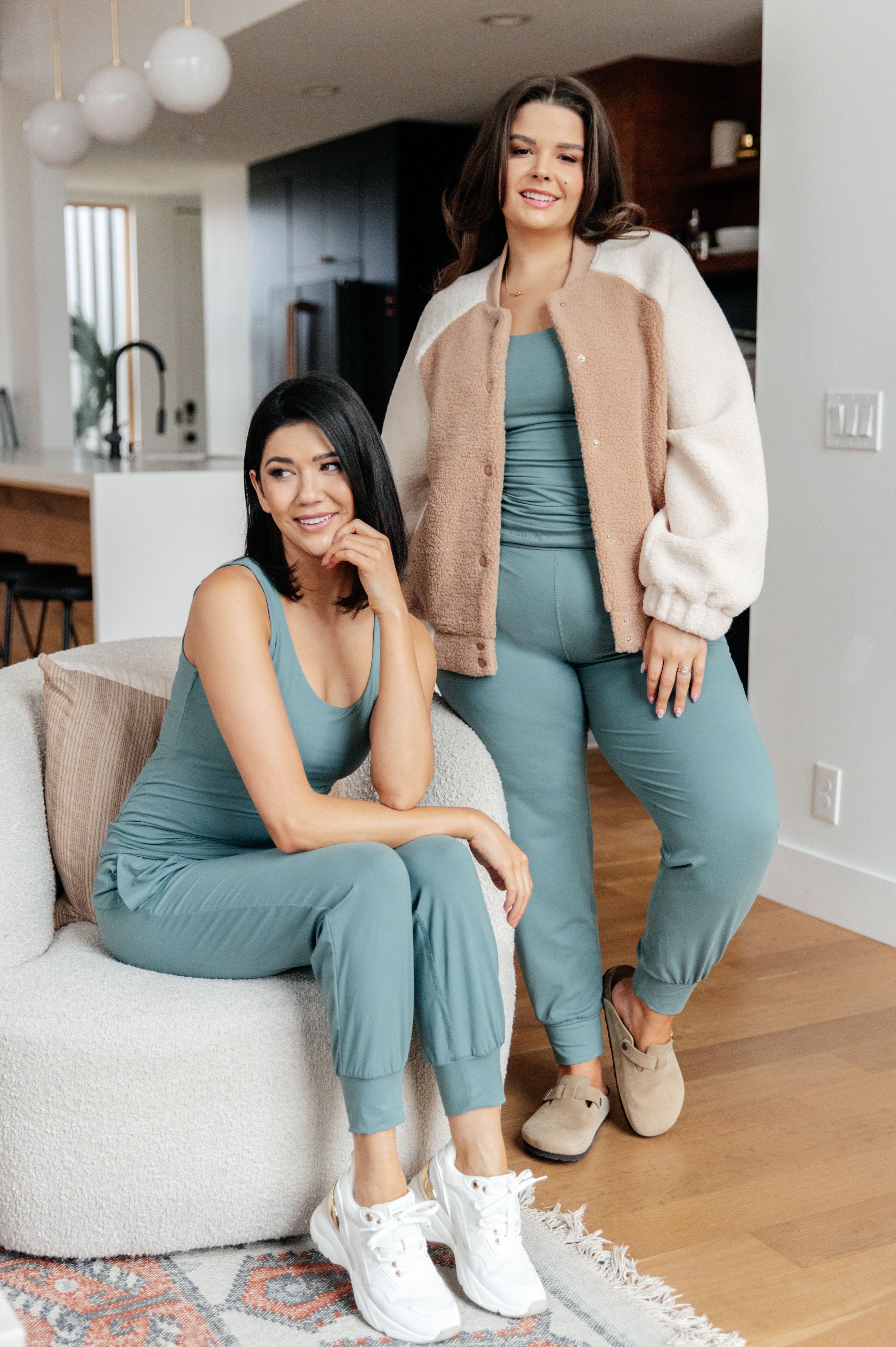 Always Accelerating Joggers in Tidewater Teal-Womens-Stay Foxy Boutique, Florissant, Missouri